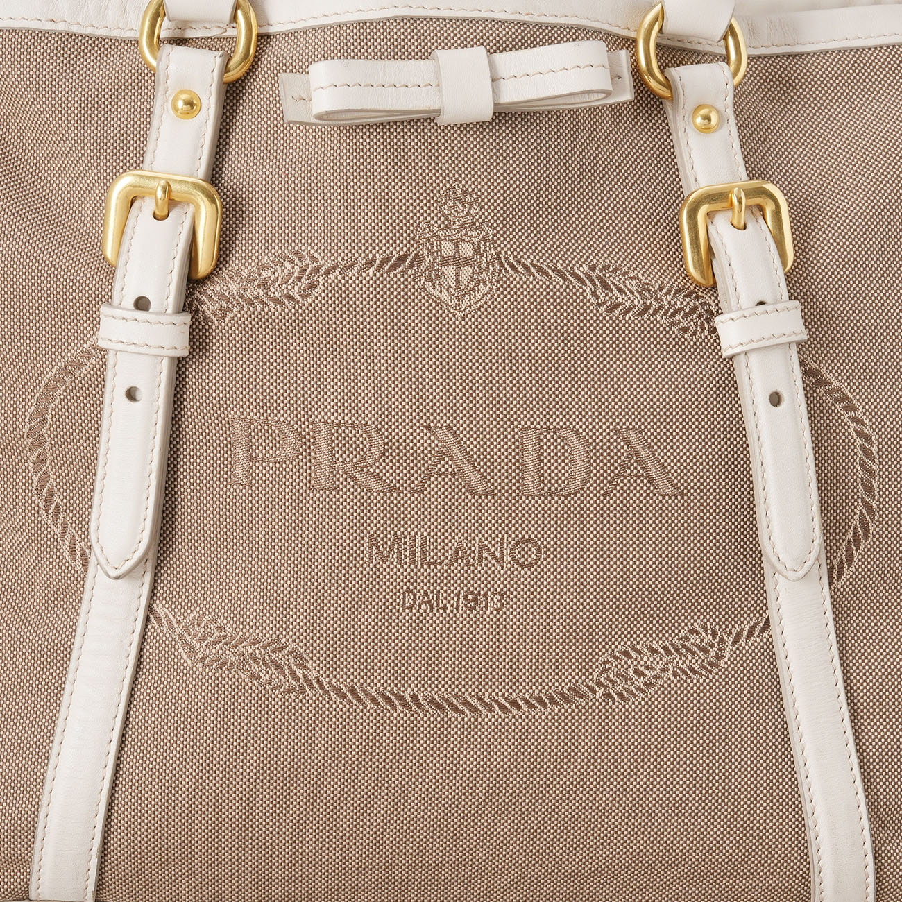 PRADA(USED)프라다 자카드 토트겸 숄더백