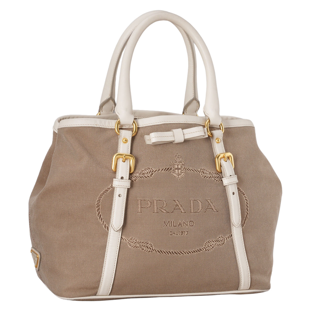 PRADA(USED)프라다 자카드 토트겸 숄더백