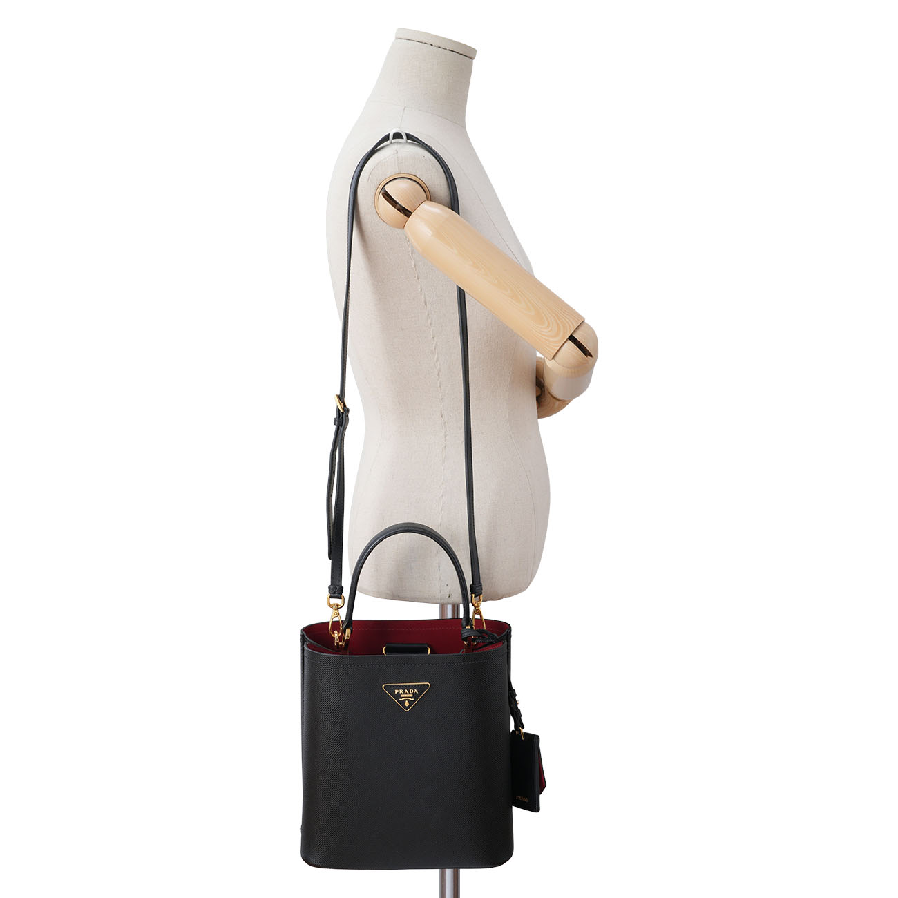 PRADA(USED)프라다 1BA212 사피아노 파니에 버킷백