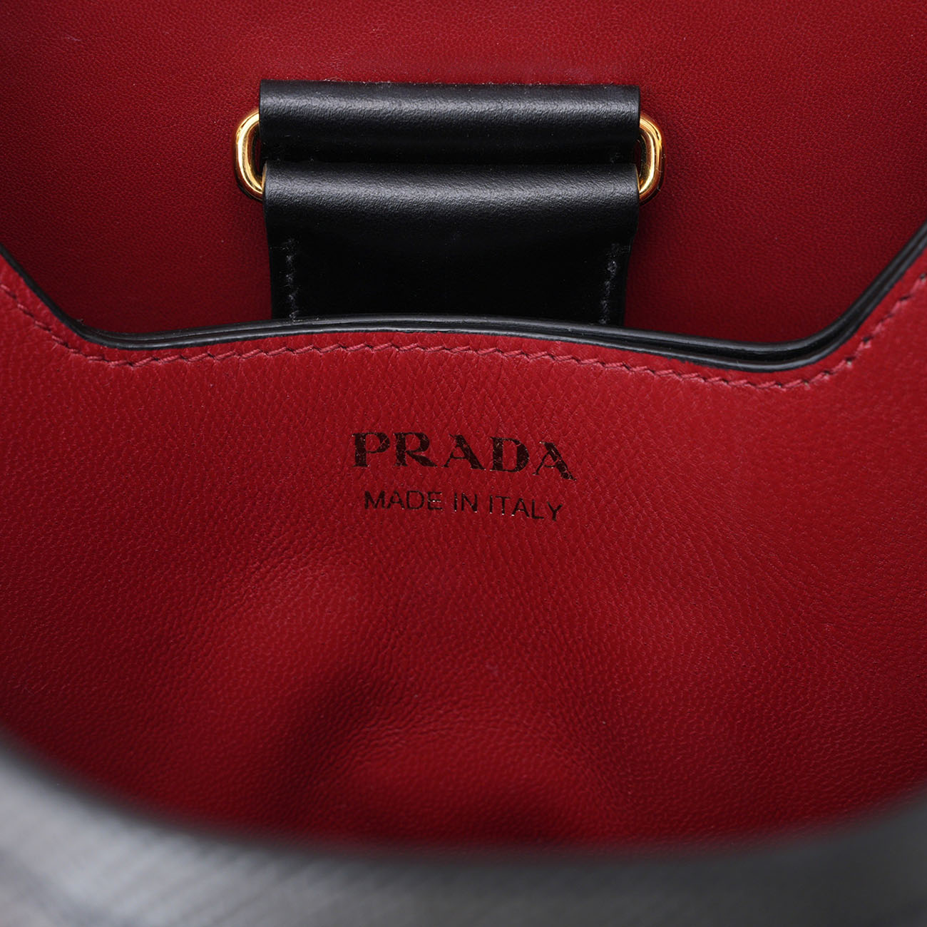 PRADA(USED)프라다 1BA212 사피아노 파니에 버킷백