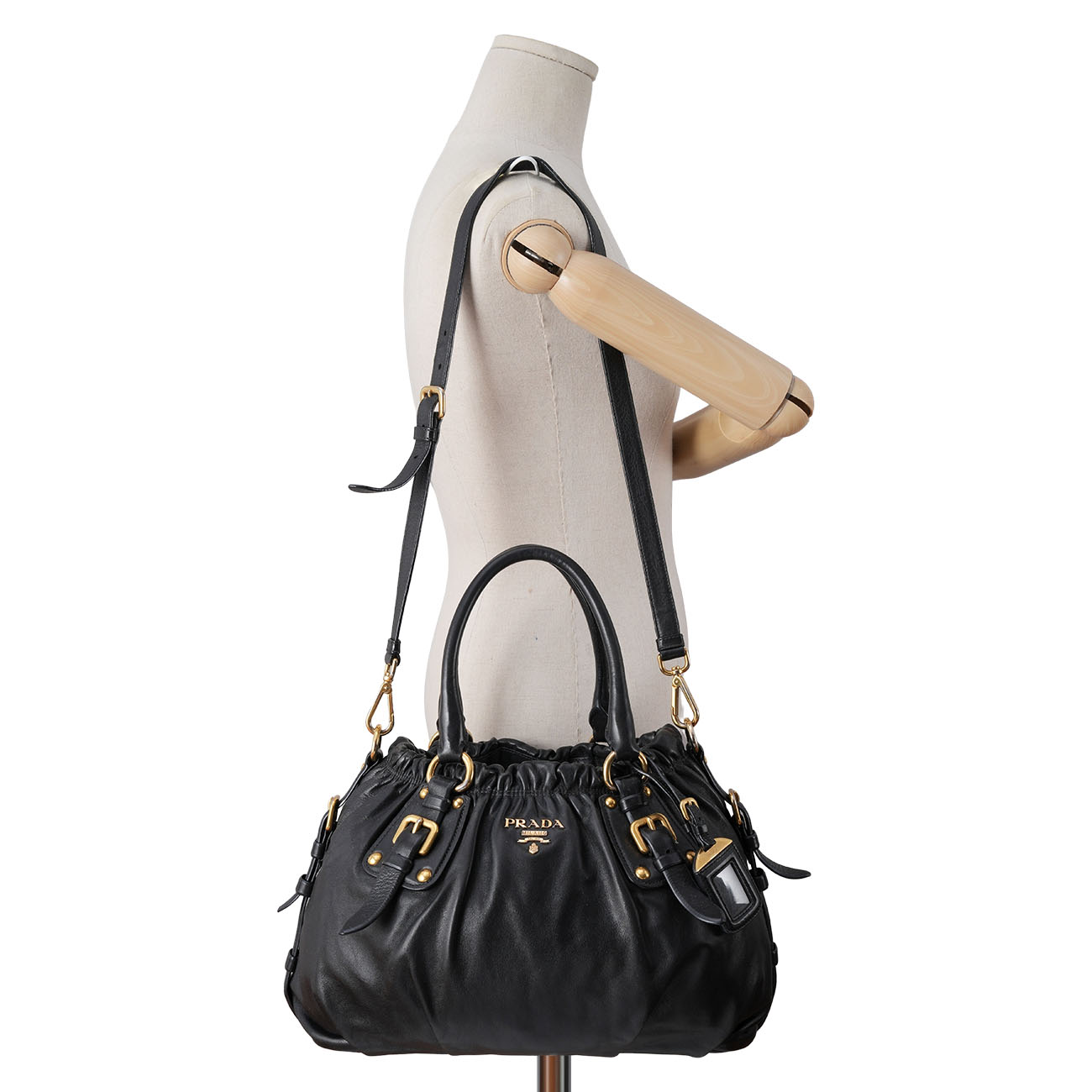 PRADA(USED) 프라다 BR4259 소프트 카프스킨 레터링 토트백