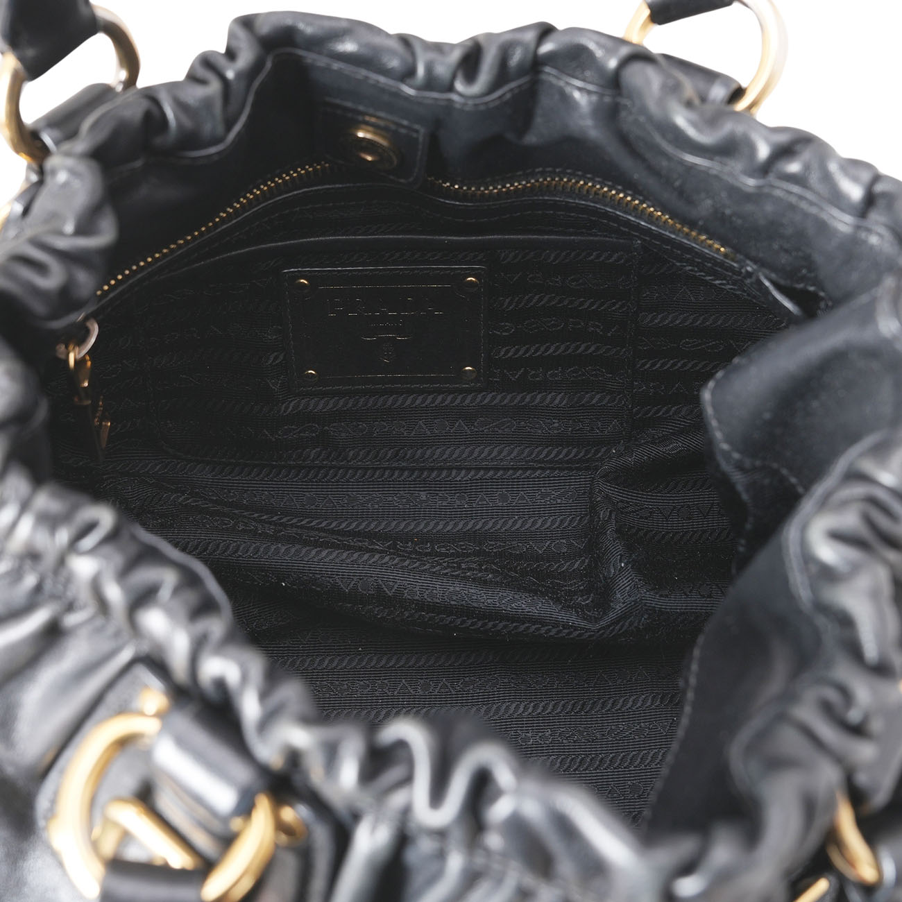 PRADA(USED) 프라다 BR4259 소프트 카프스킨 레터링 토트백