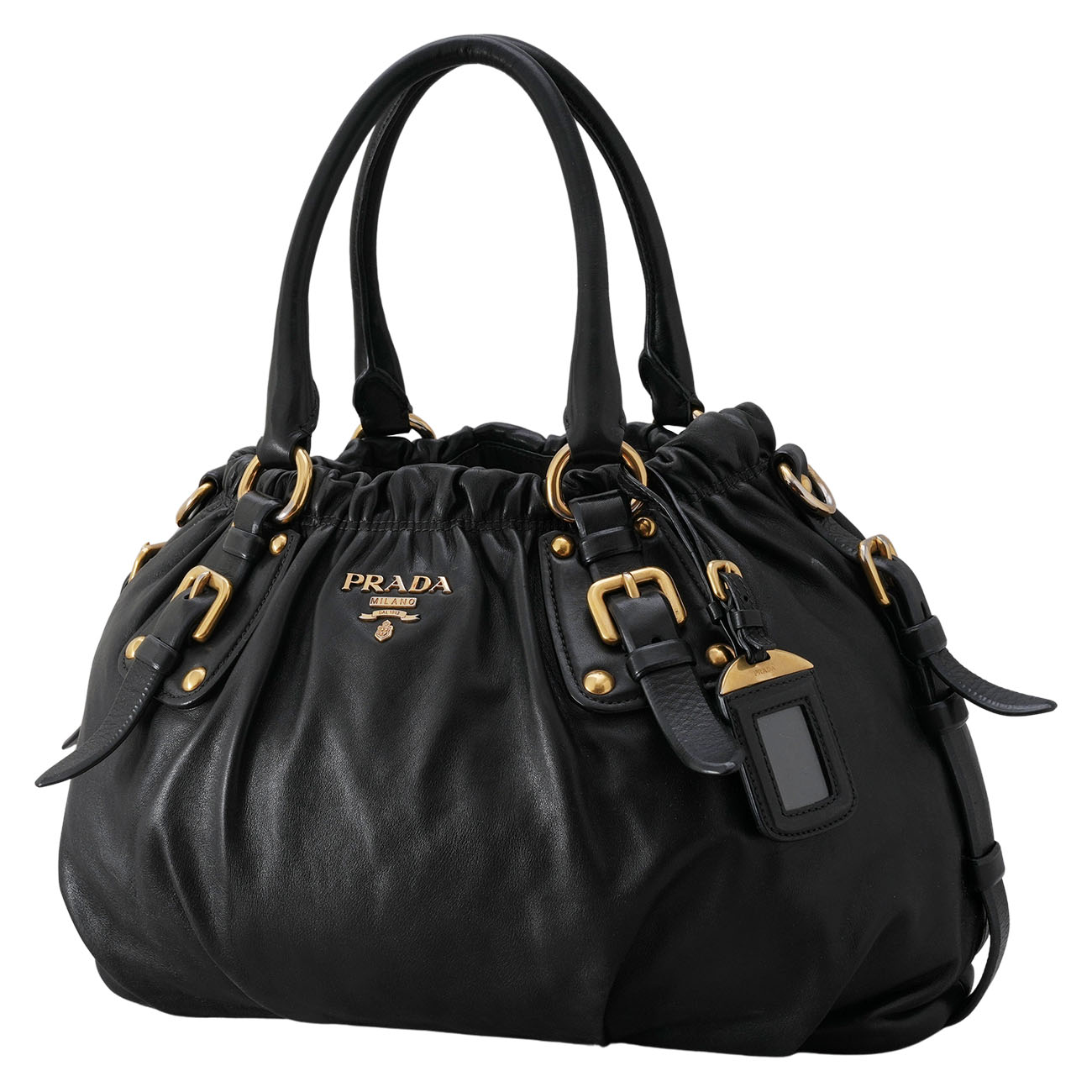 PRADA(USED) 프라다 BR4259 소프트 카프스킨 레터링 토트백
