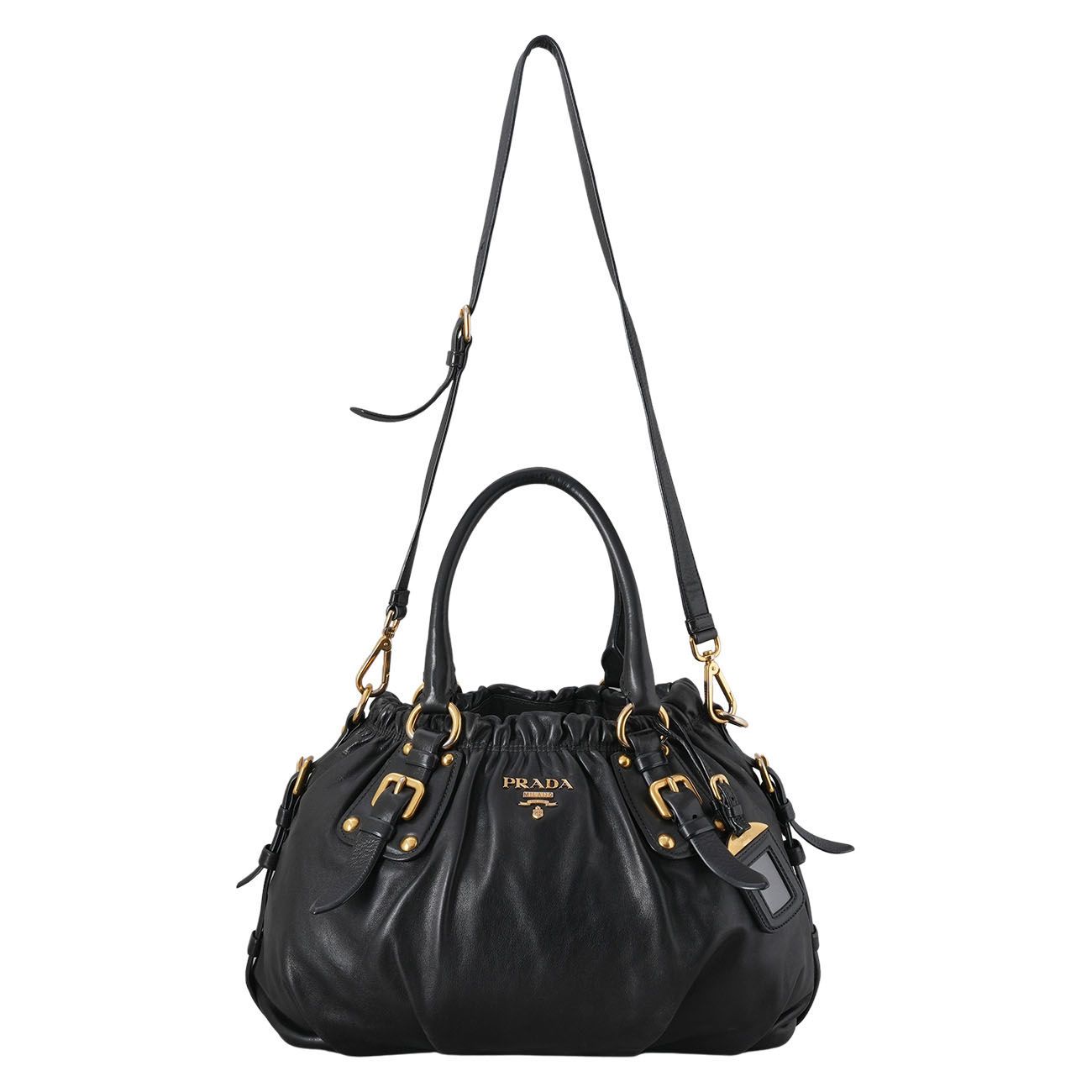 PRADA(USED) 프라다 BR4259 소프트 카프스킨 레터링 토트백