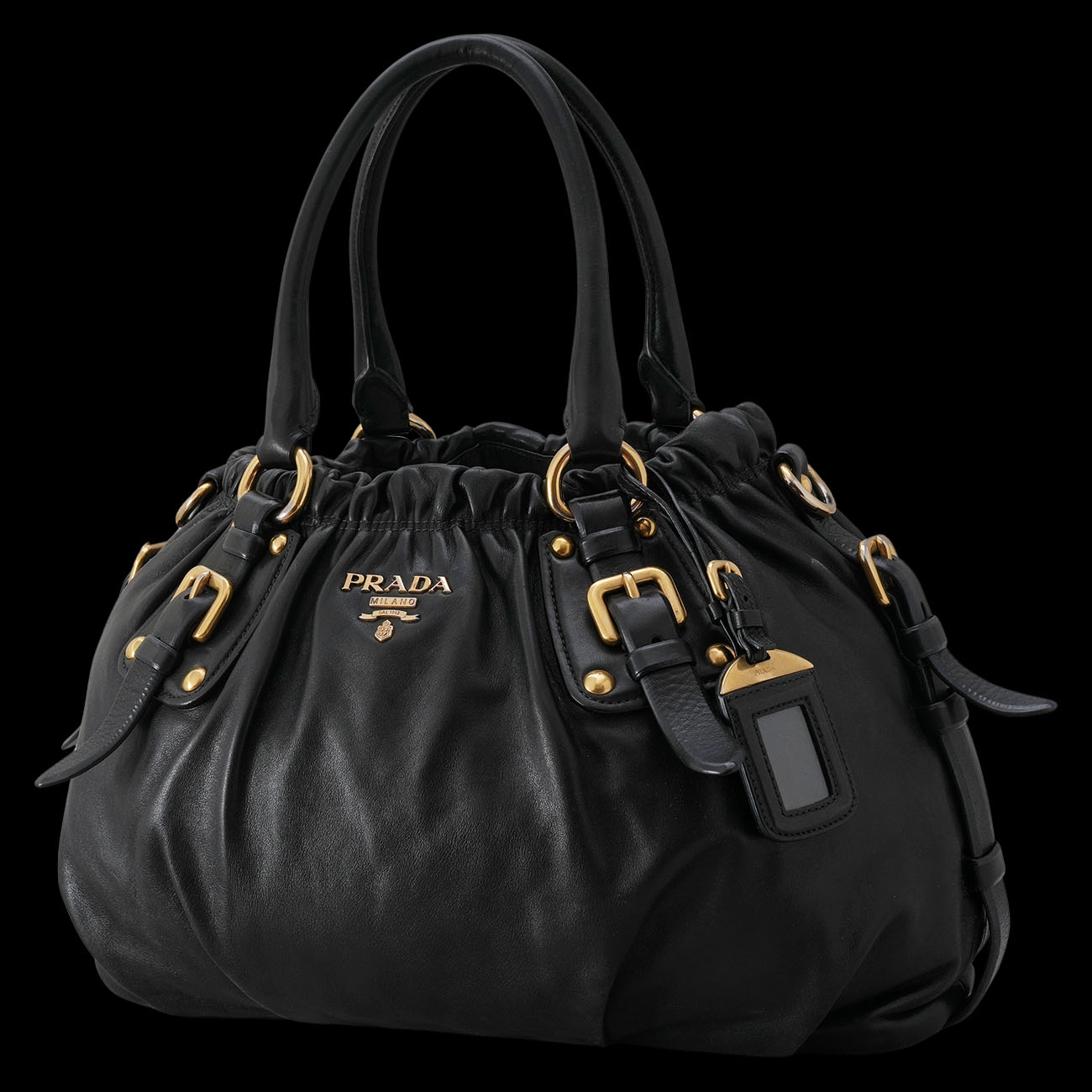 PRADA(USED) 프라다 BR4259 소프트 카프스킨 레터링 토트백