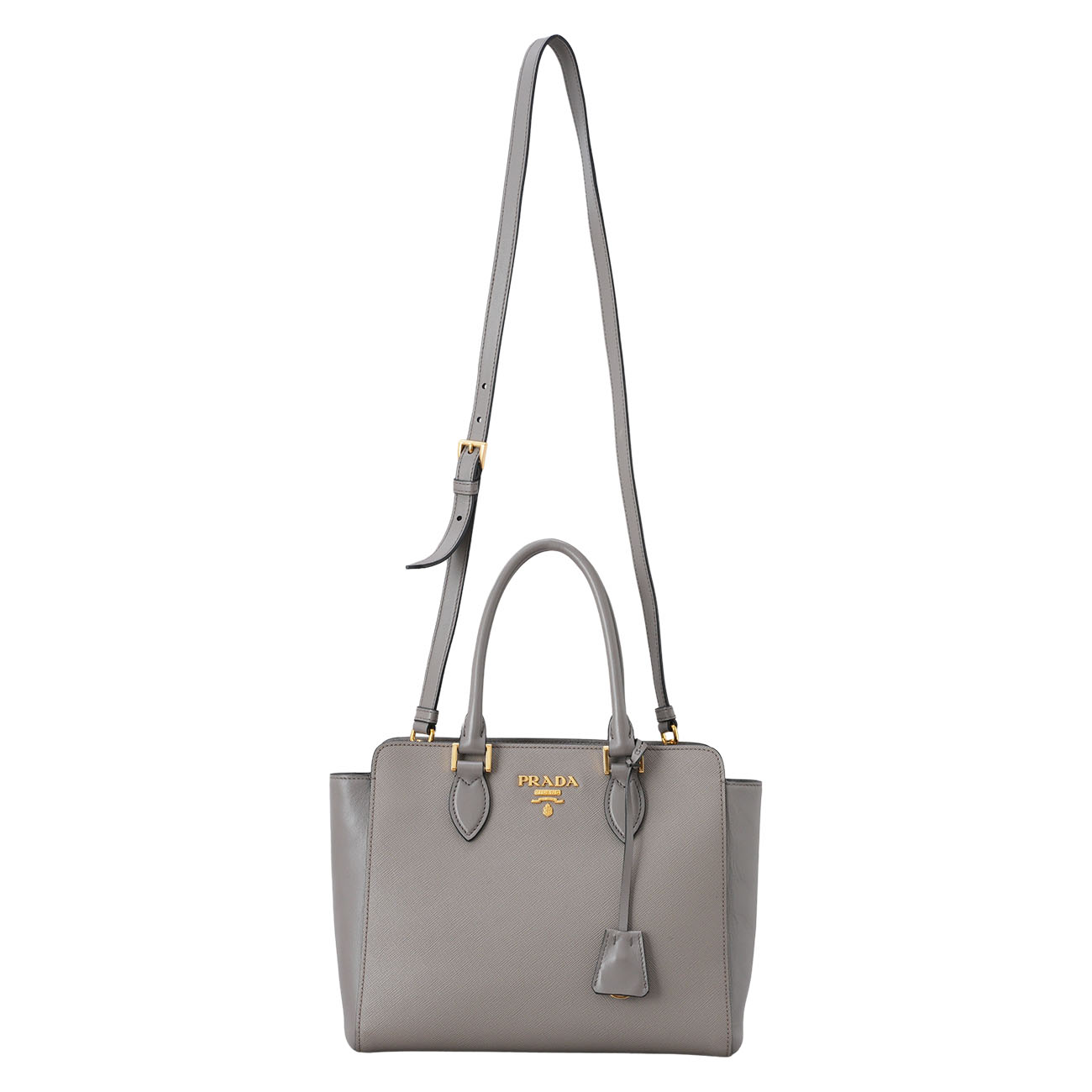 PRADA(USED)프라다 1BA113 사피아노 금장 로고 토트백