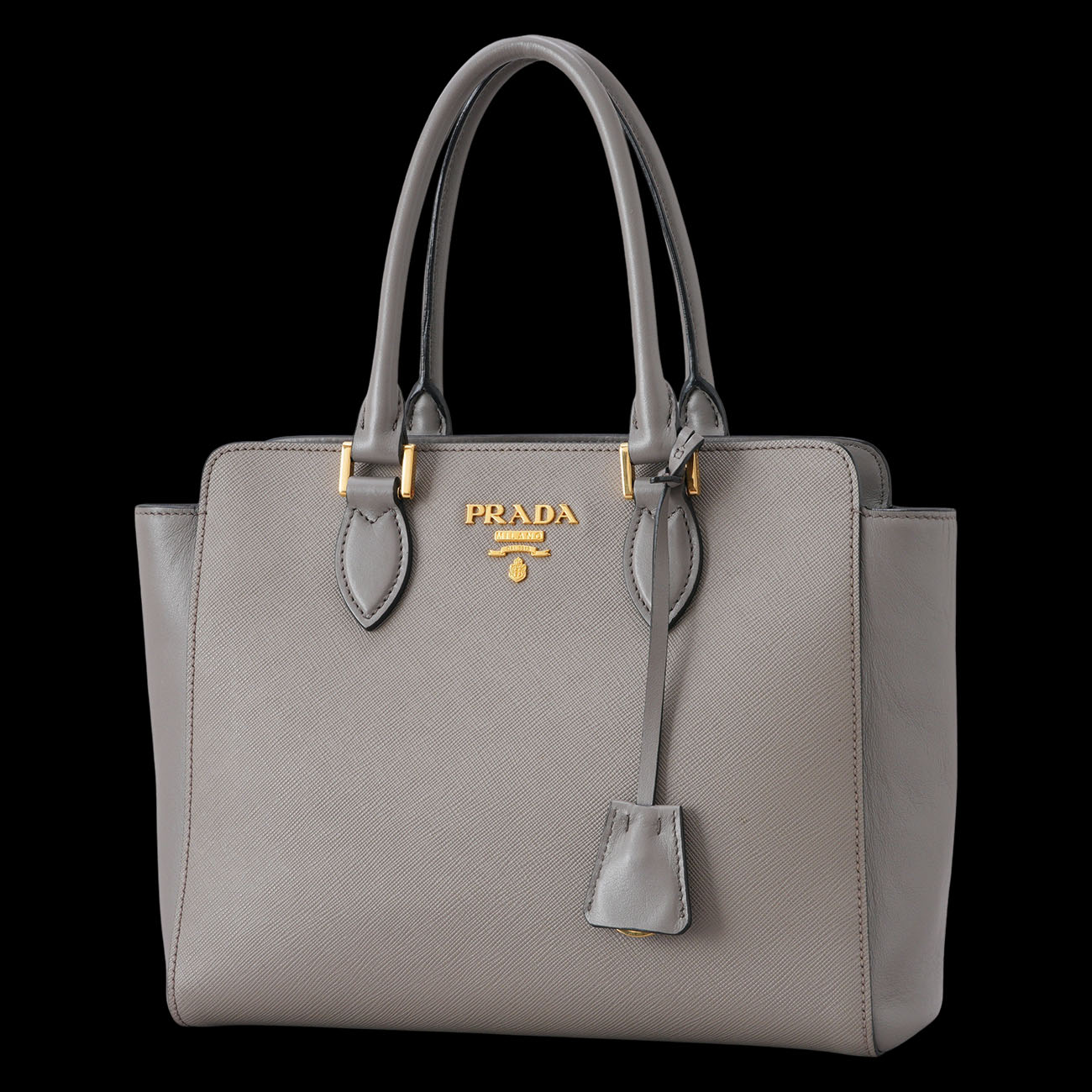PRADA(USED)프라다 1BA113 사피아노 금장 로고 토트백