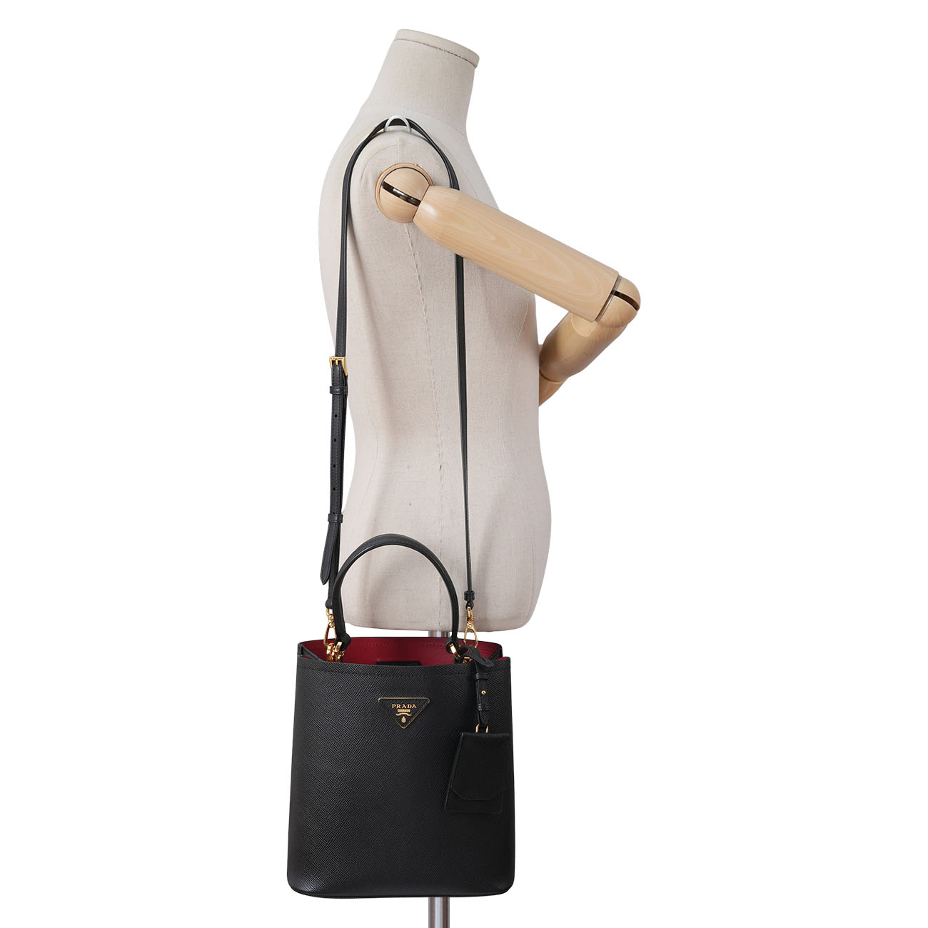 PRADA(USED)프라다 1BA212 사피아노 파니에 버킷백
