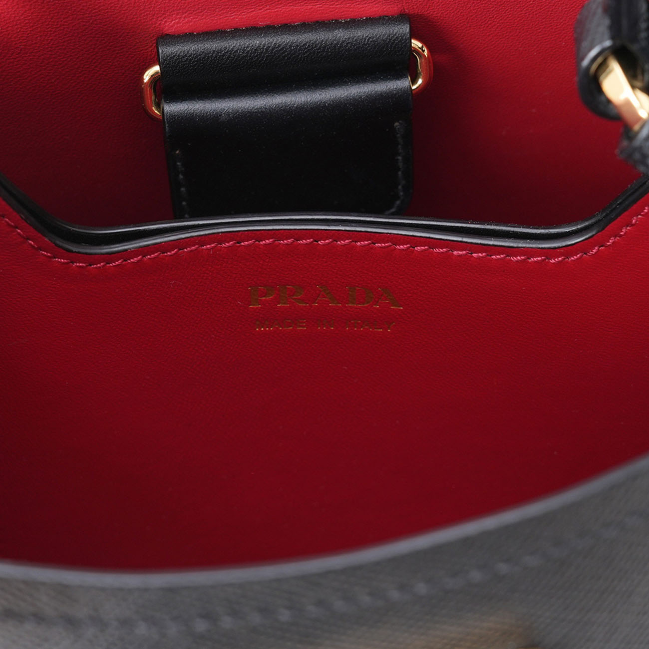 PRADA(USED)프라다 1BA212 사피아노 파니에 버킷백