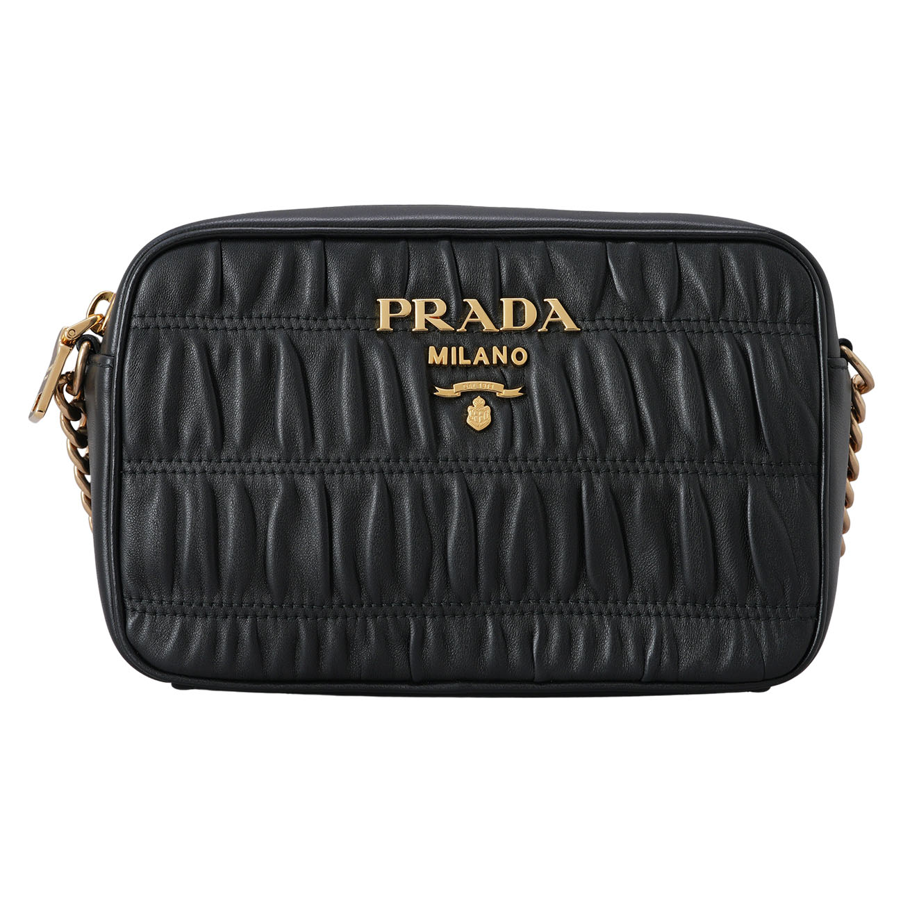 PRADA(USED)프라다 1BH112 나파 고프레 크로스백