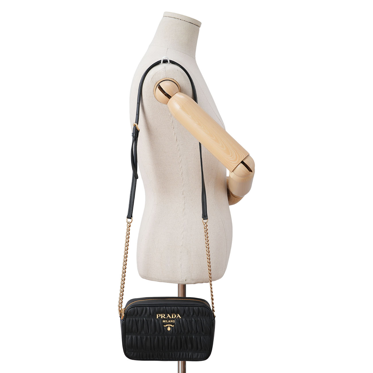 PRADA(USED)프라다 1BH112 나파 고프레 크로스백
