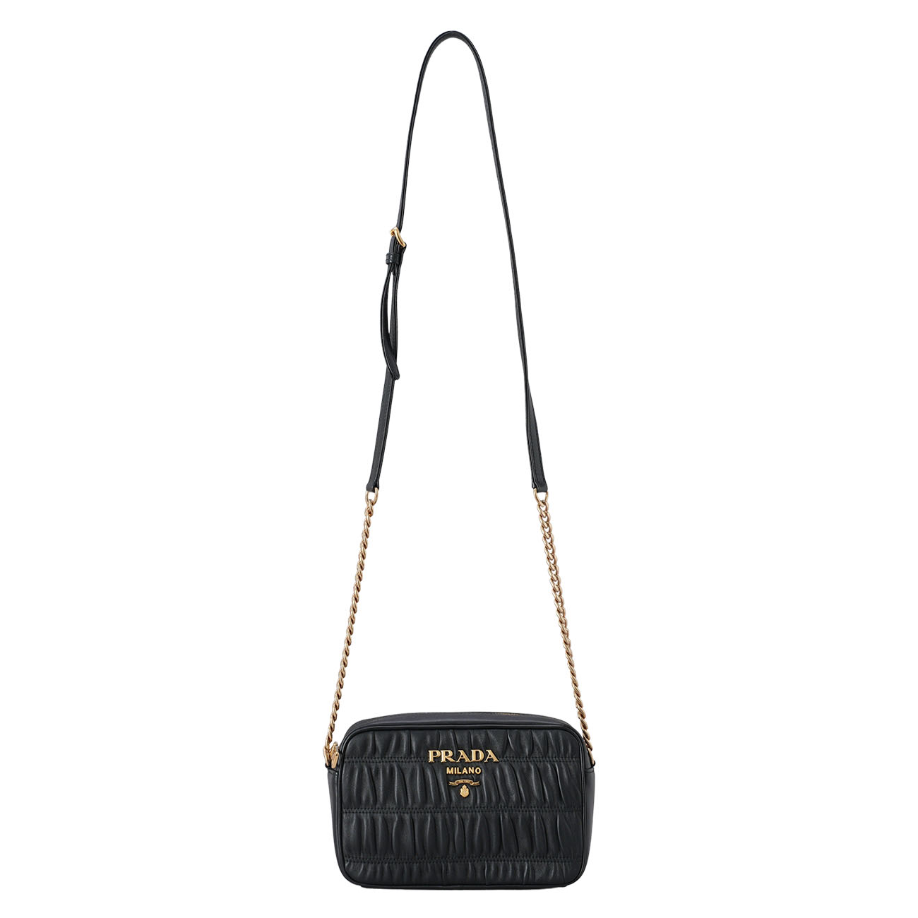 PRADA(USED)프라다 1BH112 나파 고프레 크로스백