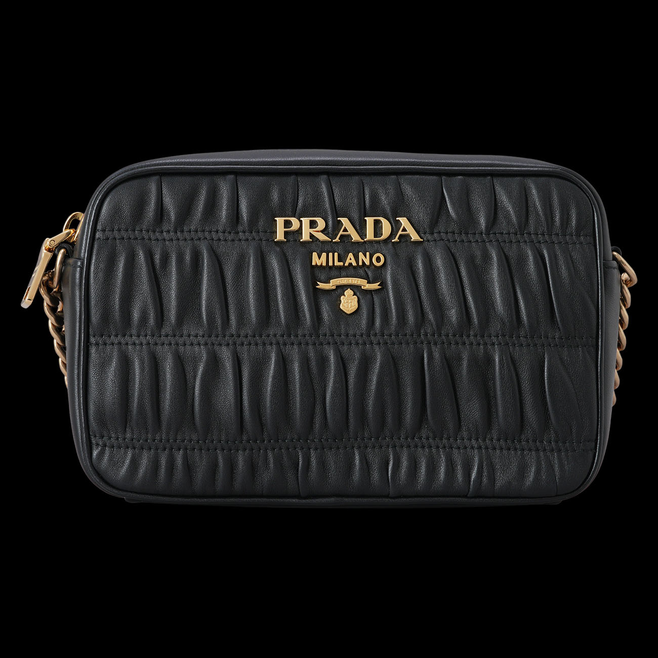 PRADA(USED)프라다 1BH112 나파 고프레 크로스백
