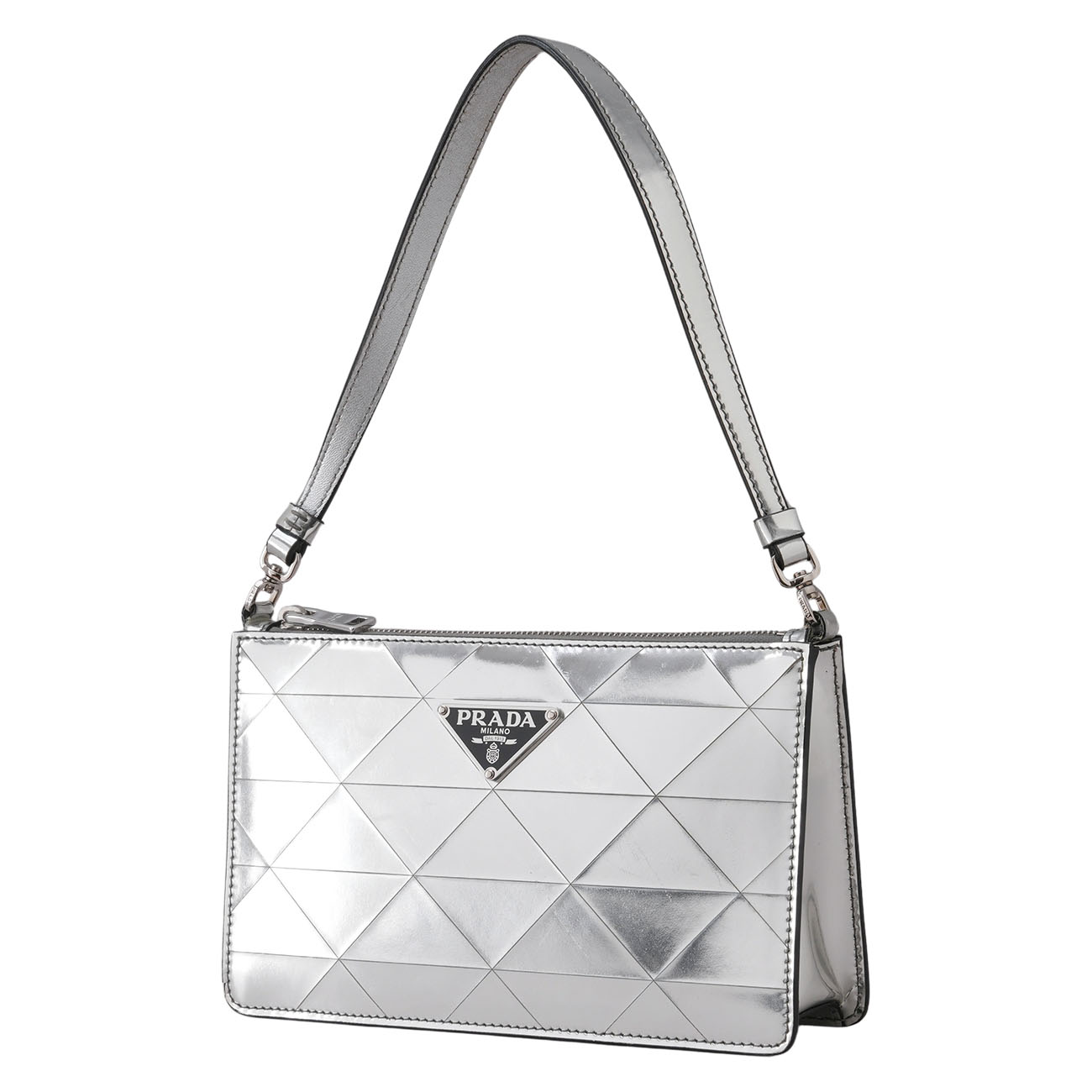 PRADA(USED)프라다 1BC155 메탈릭 미니 레더백