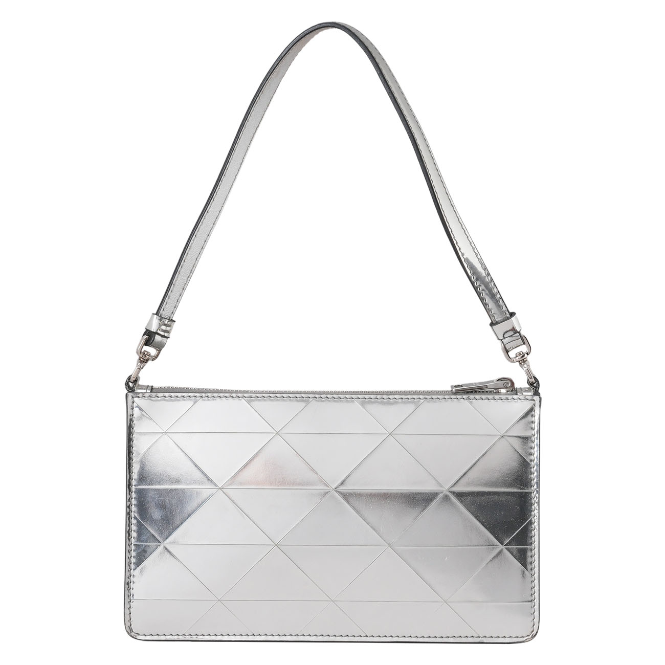 PRADA(USED)프라다 1BC155 메탈릭 미니 레더백