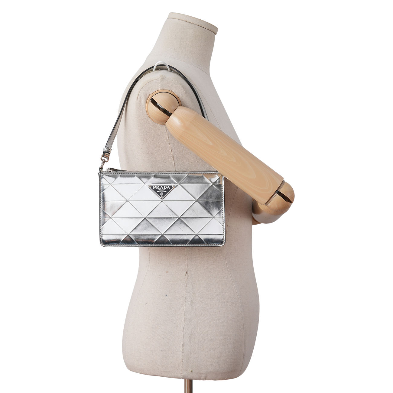PRADA(USED)프라다 1BC155 메탈릭 미니 레더백