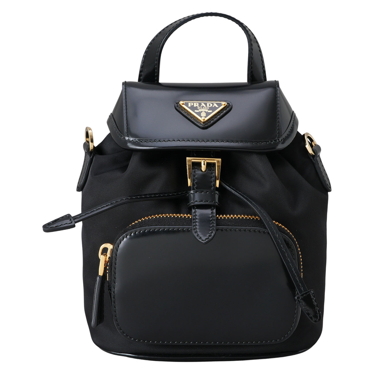 PRADA(USED)프라다 1BZ075 리나일론 브러시드 레더 백팩
