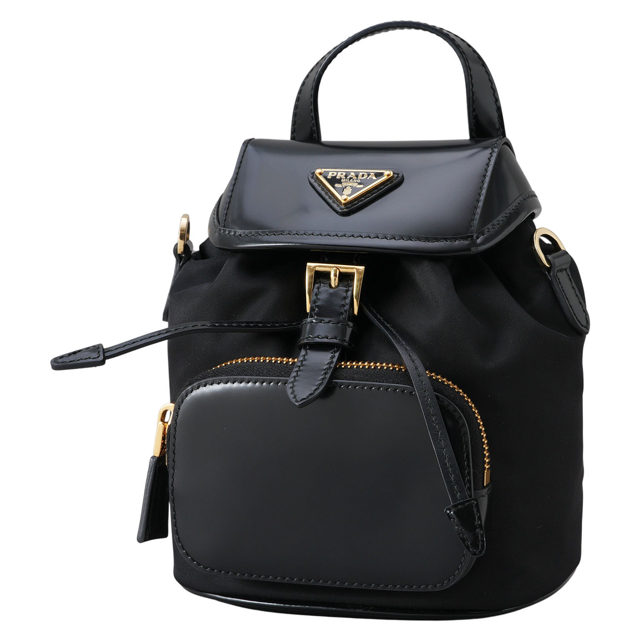 PRADA(USED)프라다 1BZ075 리나일론 브러시드 레더 백팩