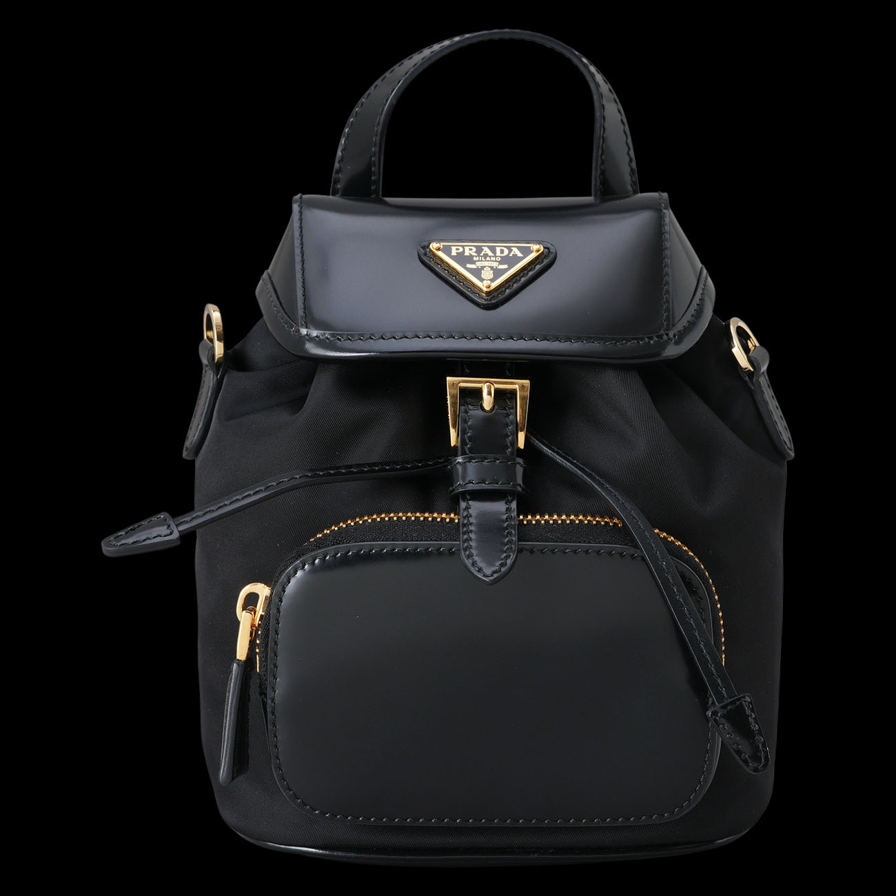 PRADA(USED)프라다 1BZ075 리나일론 브러시드 레더 백팩