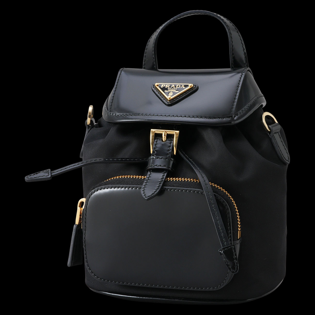 PRADA(USED)프라다 1BZ075 리나일론 브러시드 레더 백팩