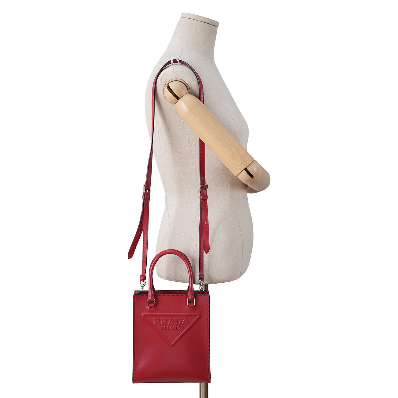 PRADA(USED)프라다 1BA333 트라이앵글 미니 토트겸 숄더백