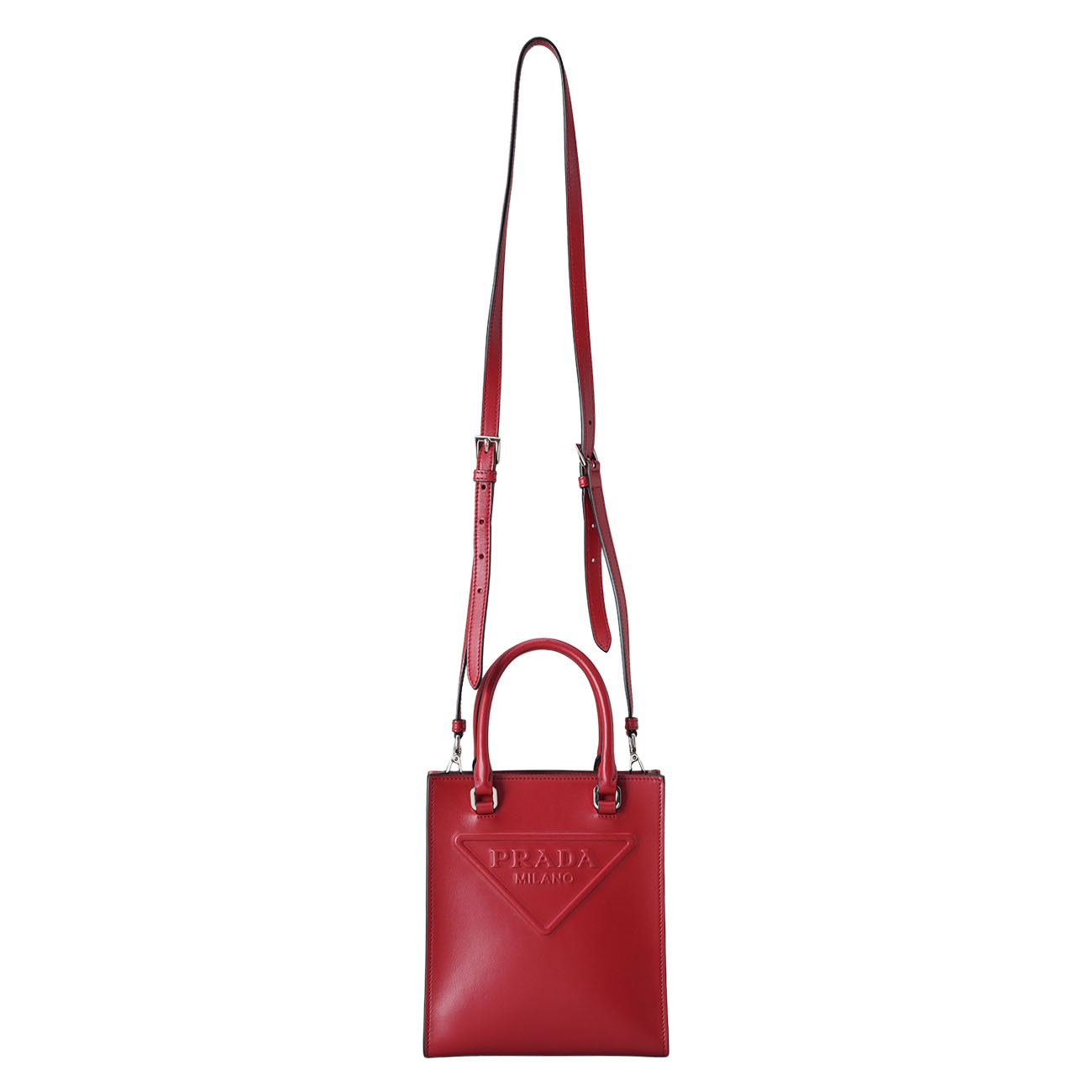 PRADA(USED)프라다 1BA333 트라이앵글 미니 토트겸 숄더백