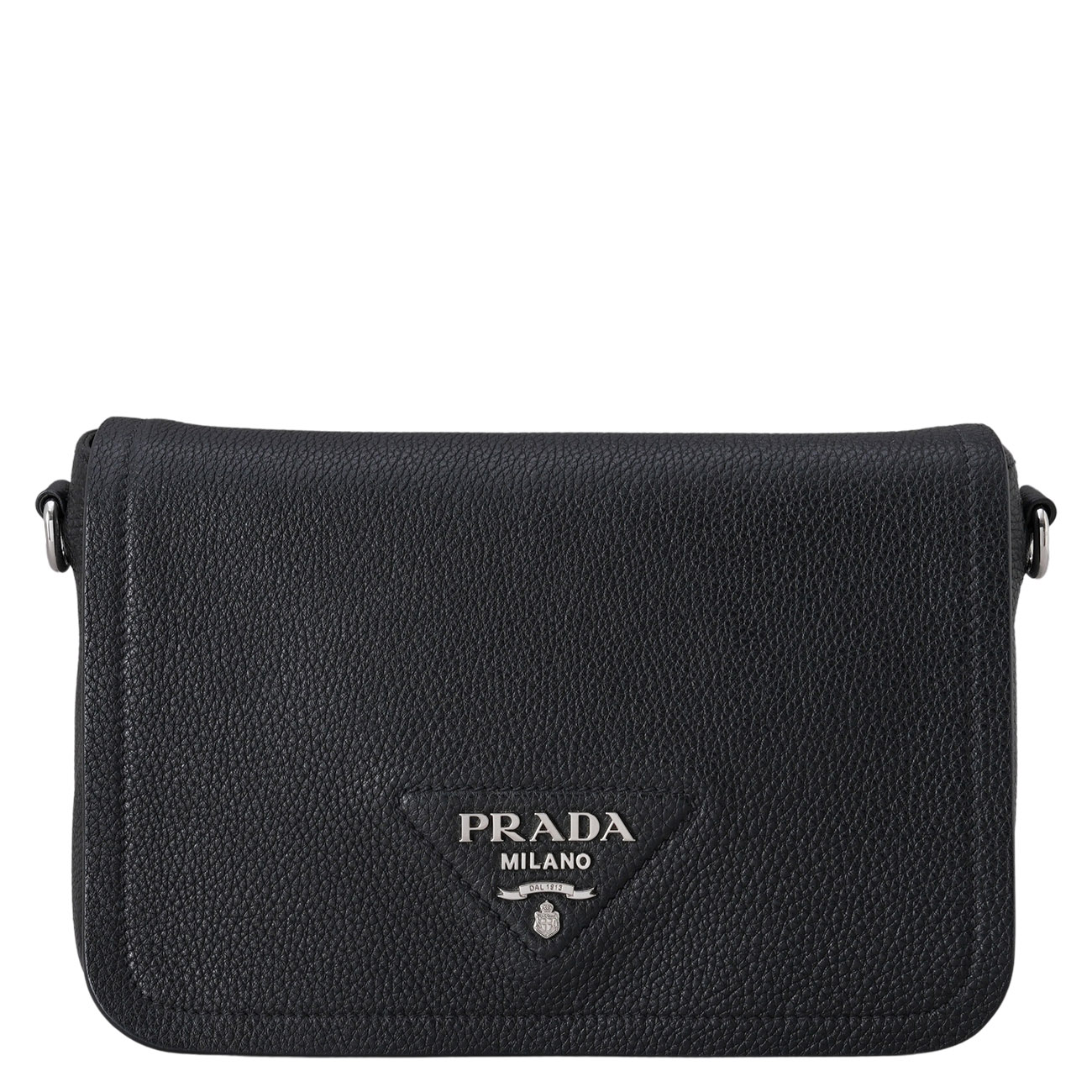 PRADA(USED)프라다 1BD314 비텔로 트라이앵글 로고 플랩 숄더백