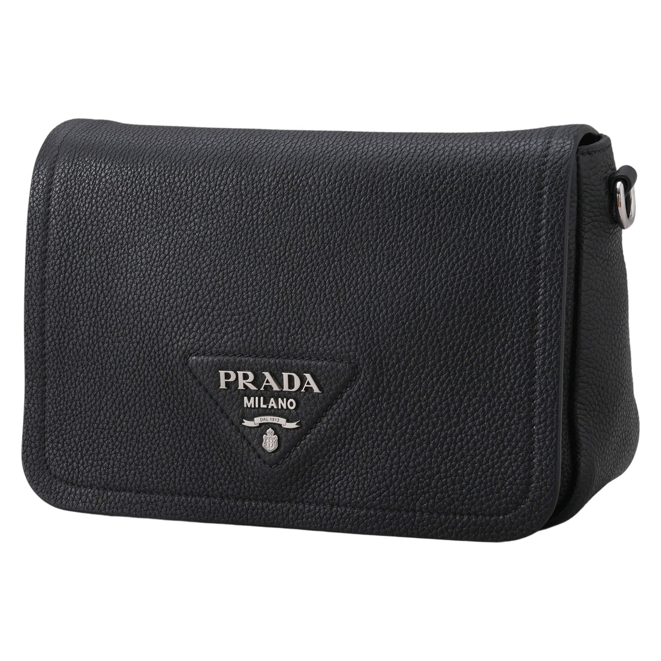 PRADA(USED)프라다 1BD314 비텔로 트라이앵글 로고 플랩 숄더백