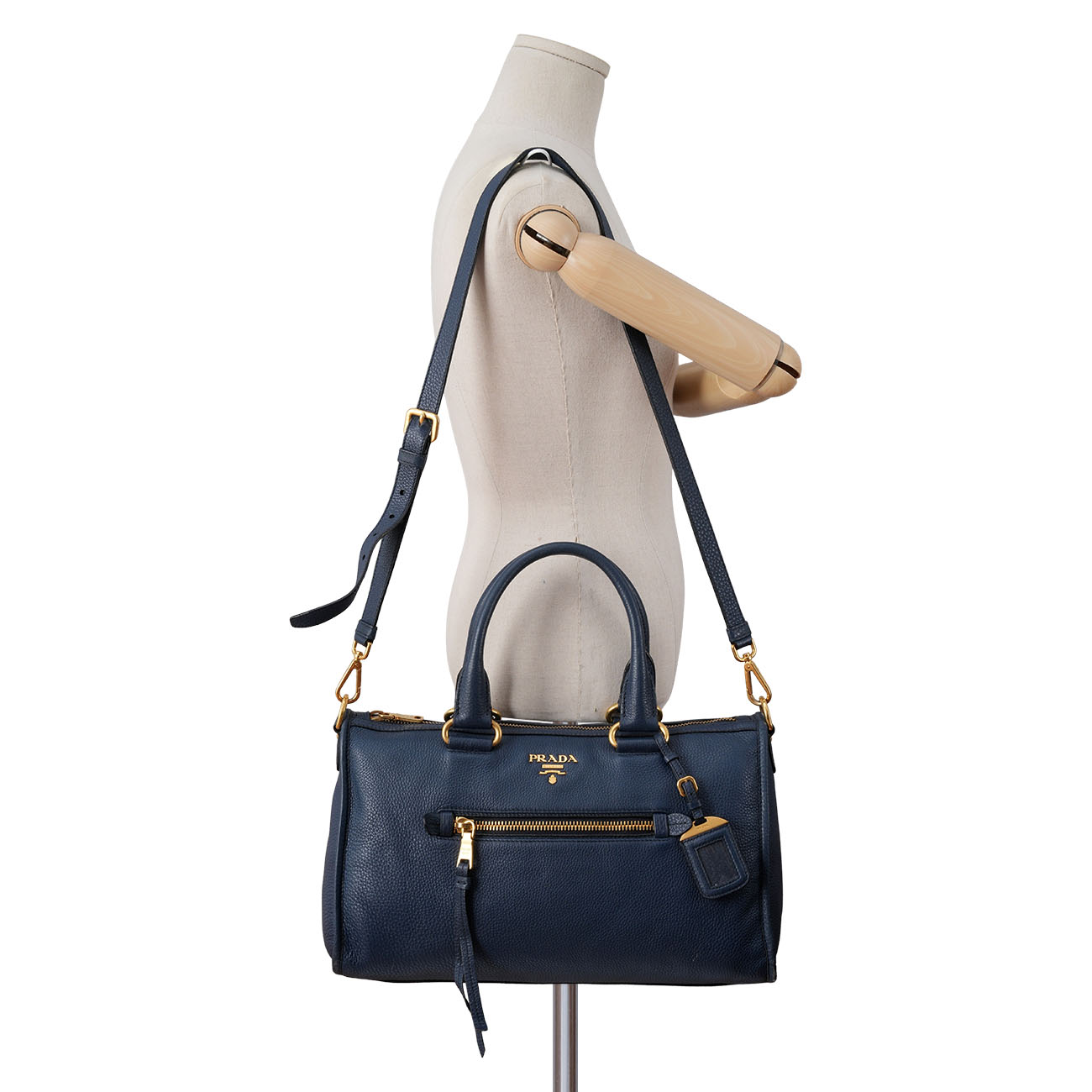 PRADA(USED)프라다 카프스킨 토트 겸 숄더백