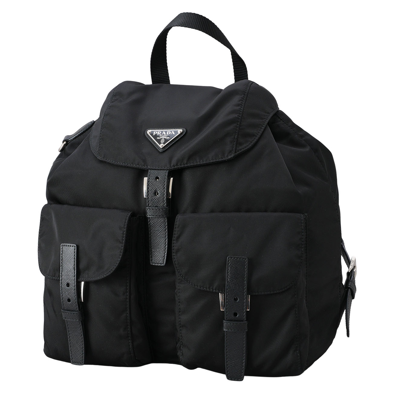 PRADA(USED)프라다 1BZ811 리나일론 투포켓 백팩 미듐
