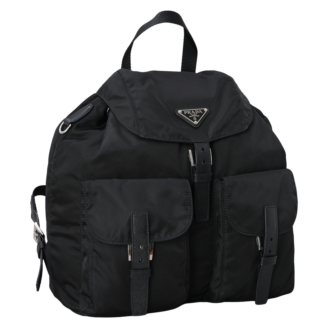 PRADA(USED)프라다 1BZ811 리나일론 투포켓 백팩 미듐