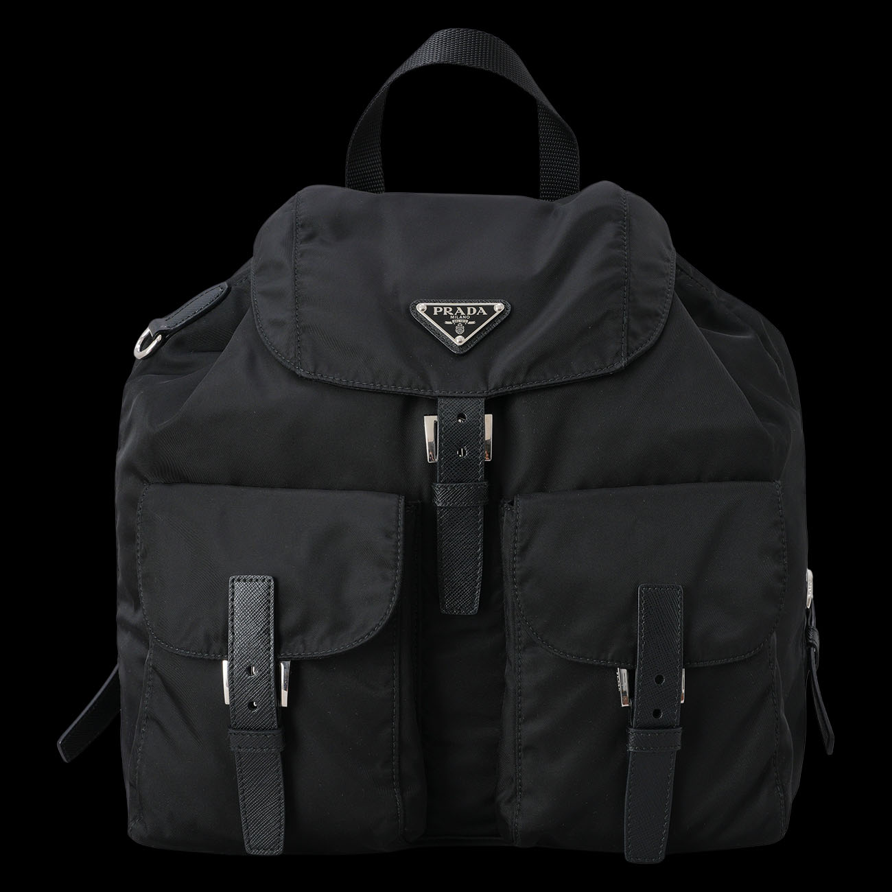 PRADA(USED)프라다 1BZ811 리나일론 투포켓 백팩 미듐