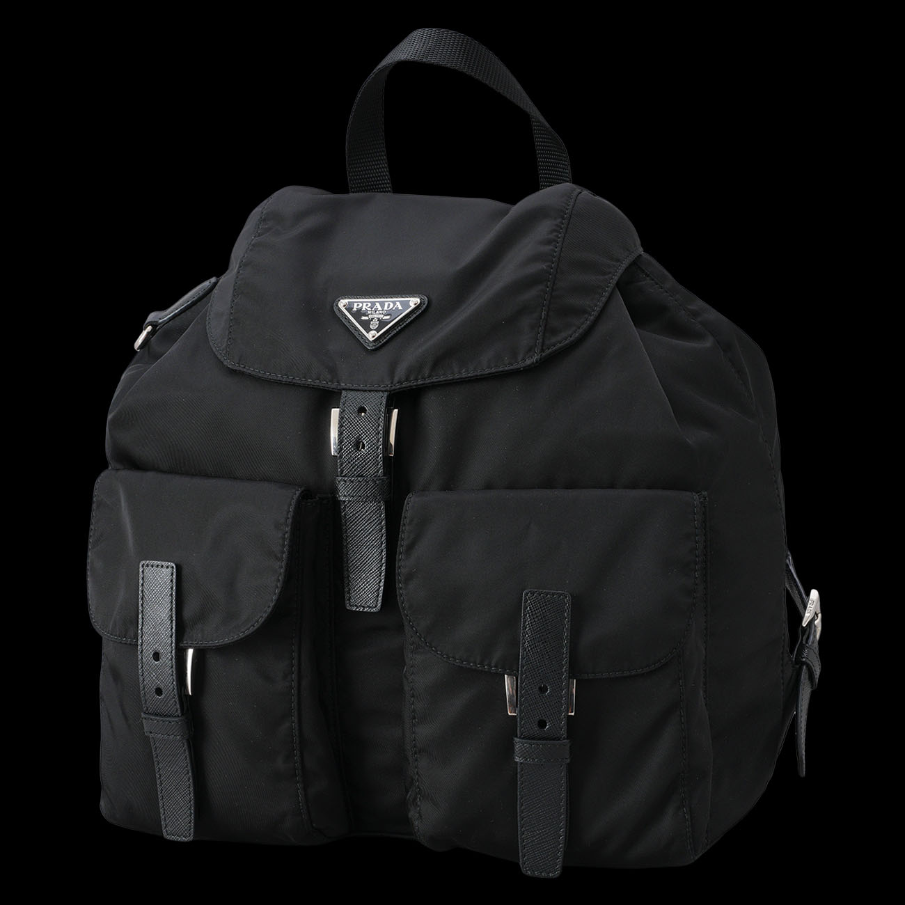 PRADA(USED)프라다 1BZ811 리나일론 투포켓 백팩 미듐
