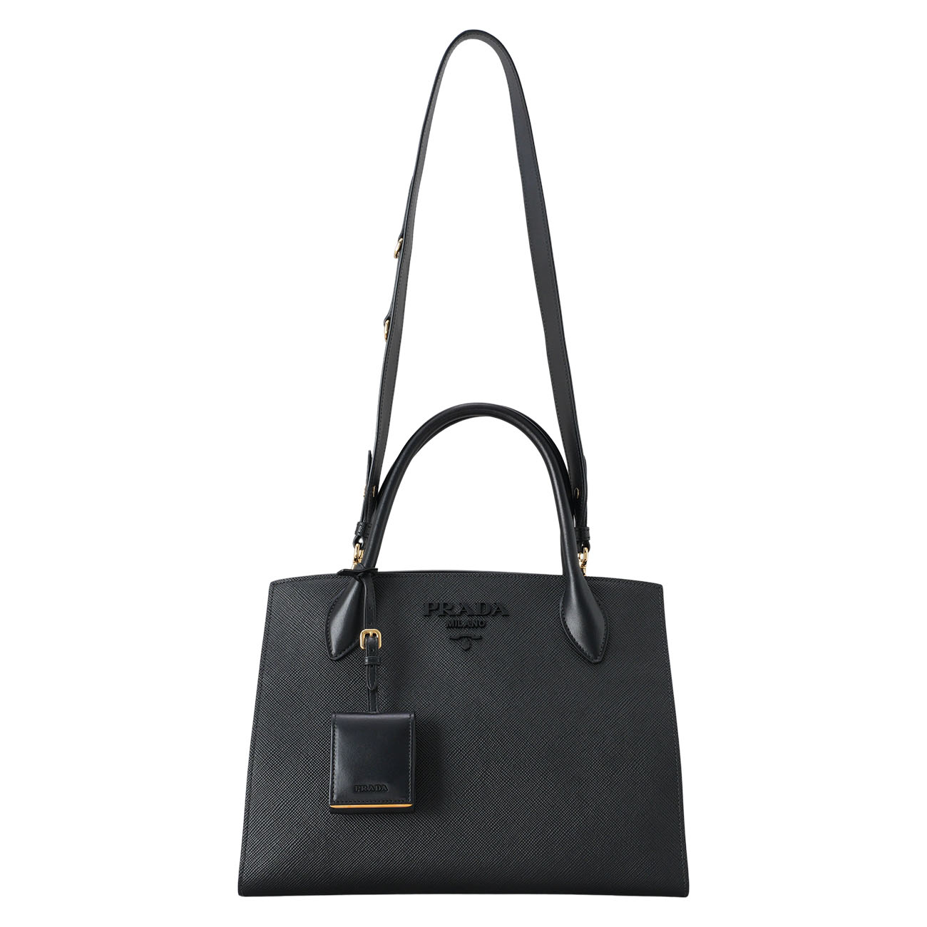PRADA(USED)프라다 1BA155 모노크롬 토트겸 숄더백