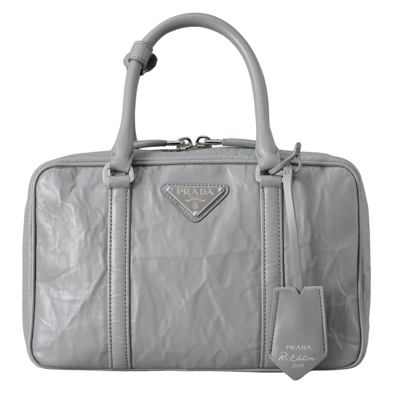 PRADA(USED)프라다 1BB092 엔틱 나파 탑핸들 카메라백