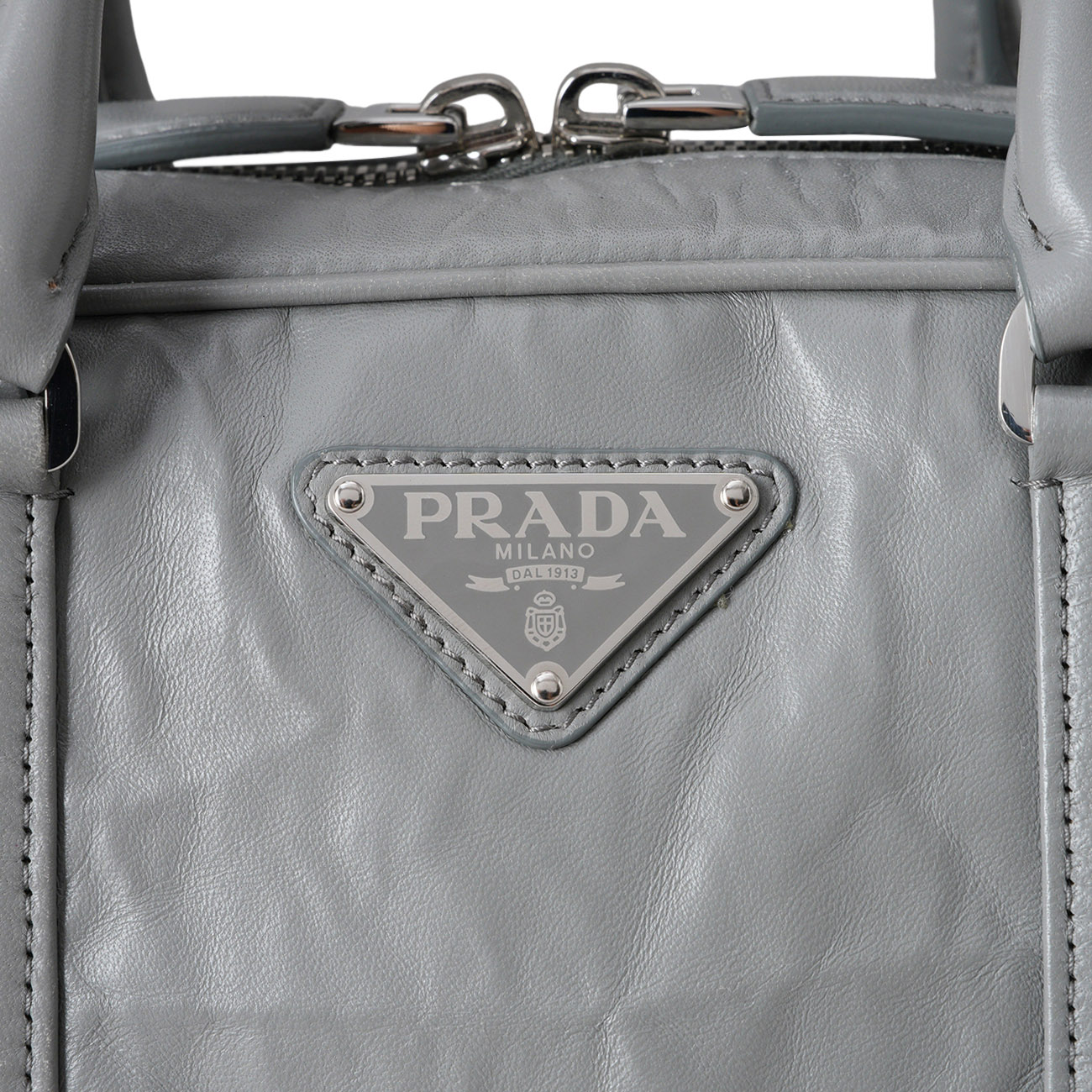 PRADA(USED)프라다 1BB092 엔틱 나파 탑핸들 카메라백