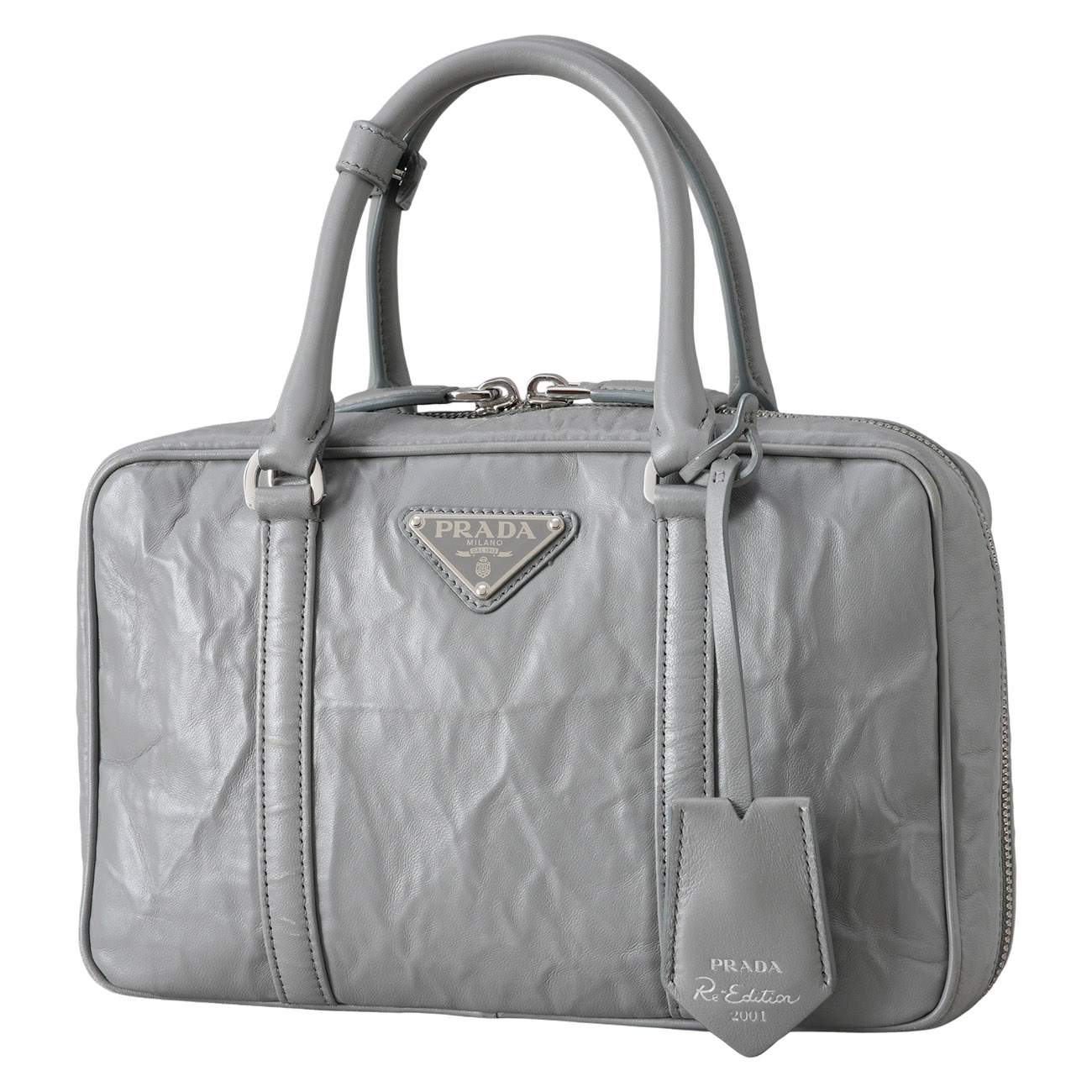 PRADA(USED)프라다 1BB092 엔틱 나파 탑핸들 카메라백
