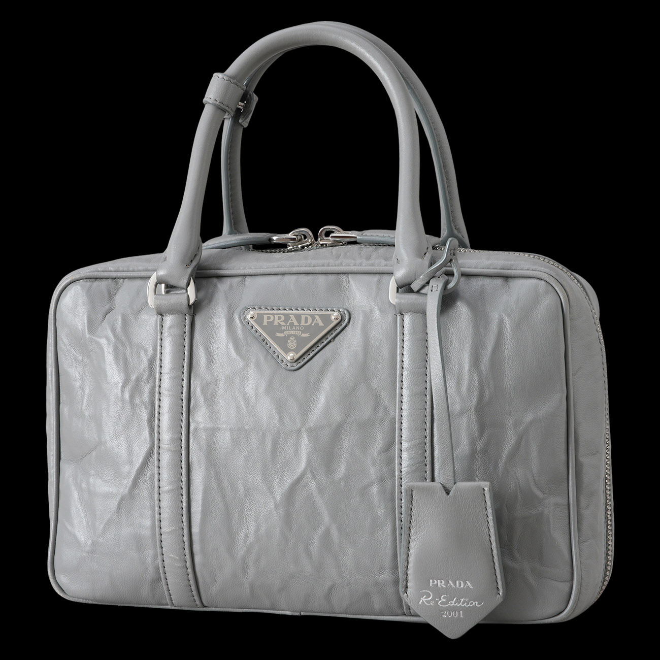 PRADA(USED)프라다 1BB092 엔틱 나파 탑핸들 카메라백