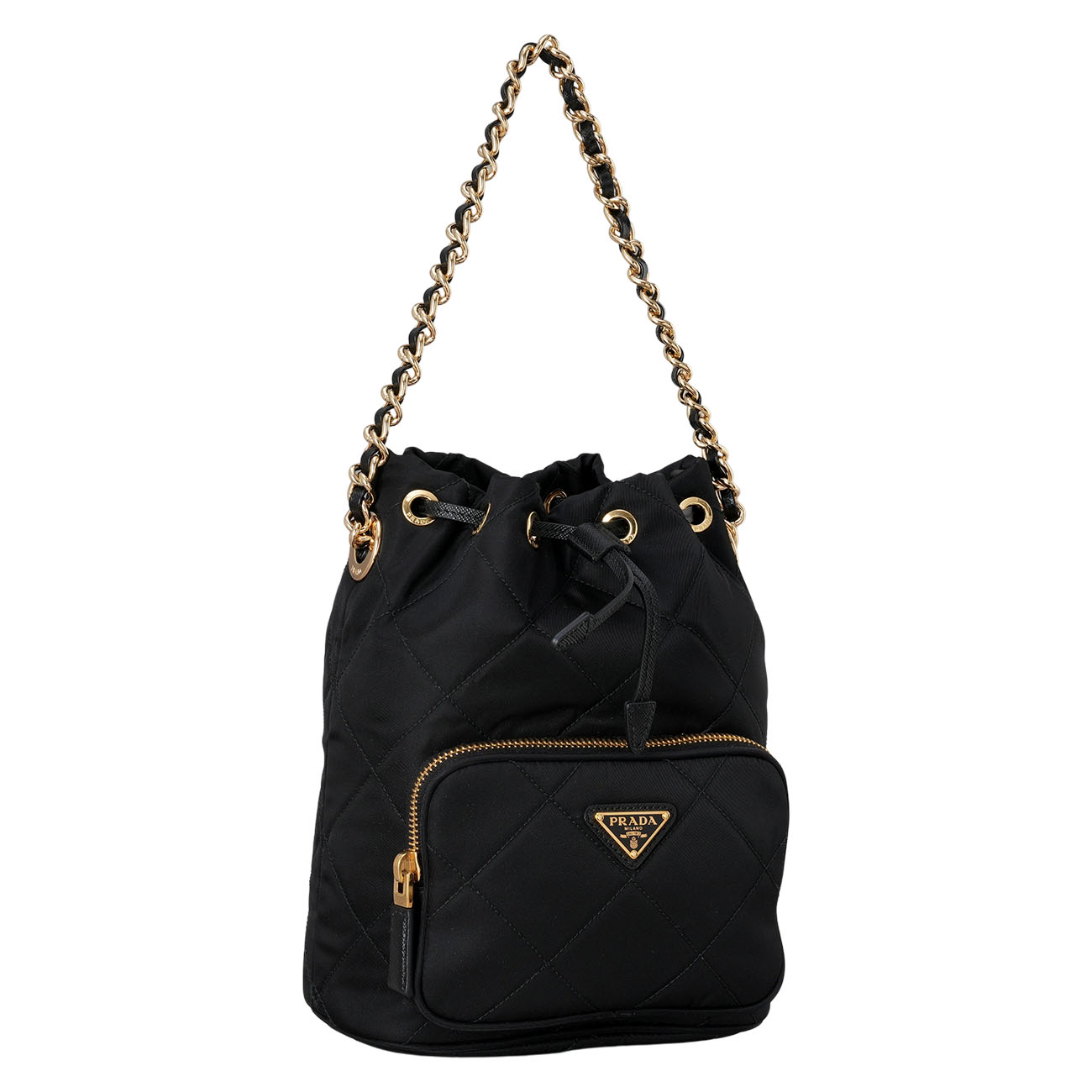 PRADA(USED)프라다 리나일론 퀼팅 버킷백