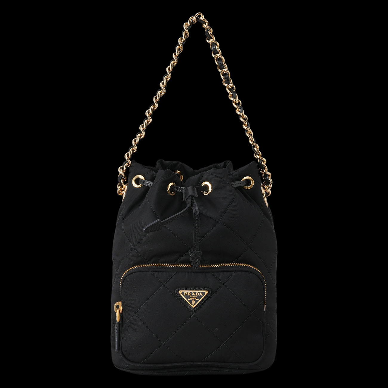 PRADA(USED)프라다 리나일론 퀼팅 버킷백