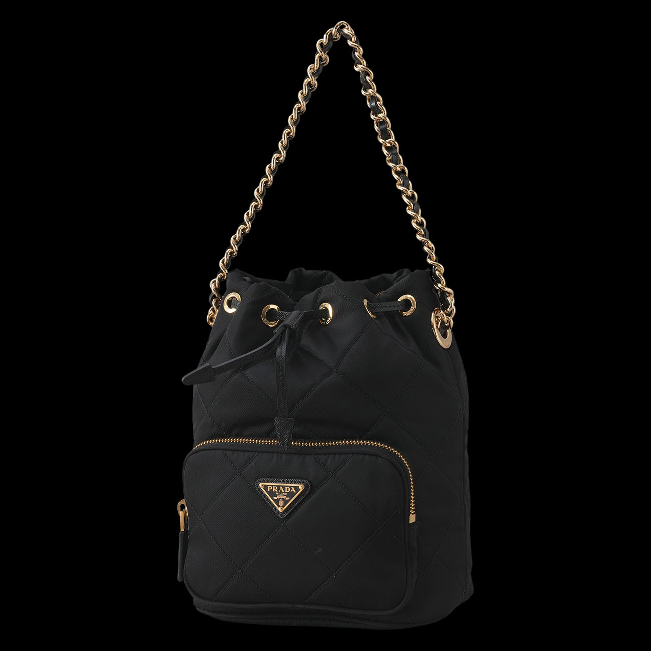 PRADA(USED)프라다 리나일론 퀼팅 버킷백
