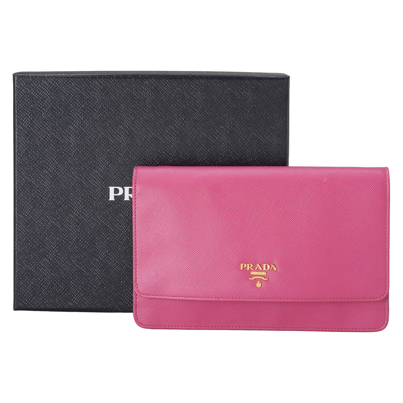 PRADA(USED)프라다 1M1361 사피아노 월릿 크로스백