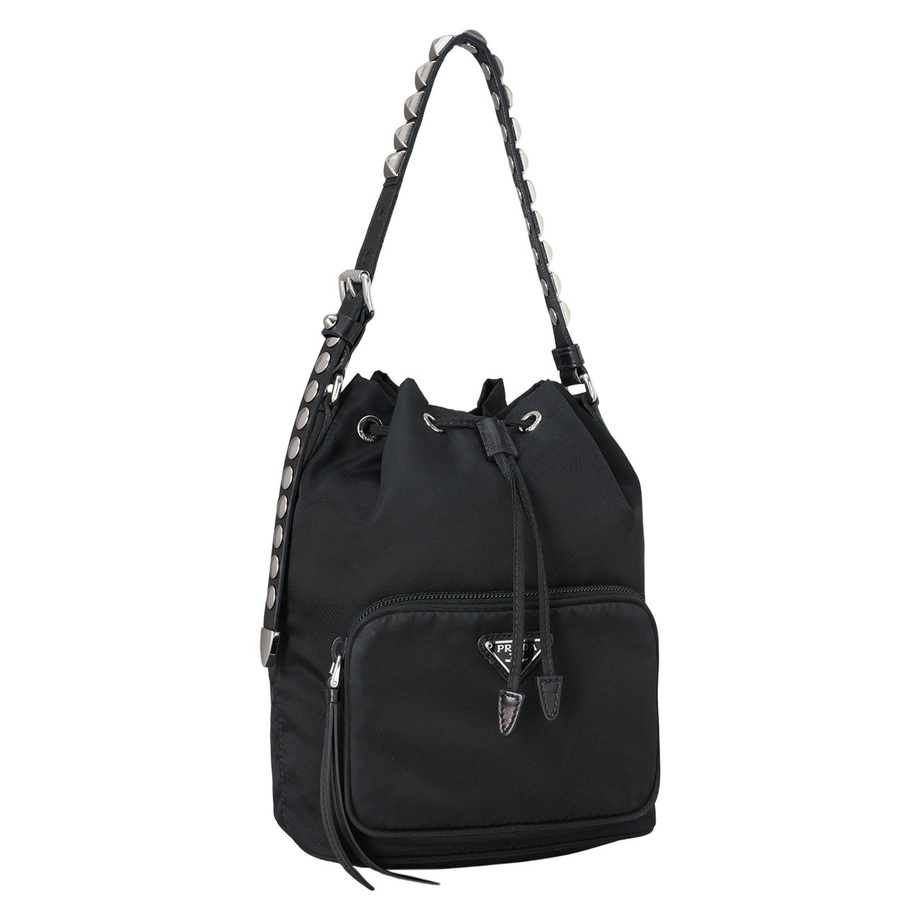 PRADA(USED)프라다 나일론 스터드 버킷백