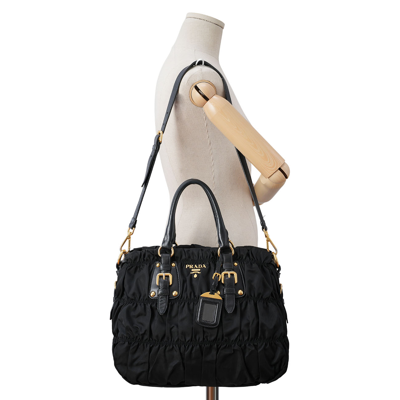 PRADA(USED)프라다 BN1336 고프레 숄더백 블랙