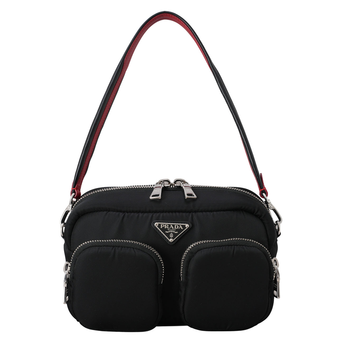 PRADA(USED)프라다 나일론 투포켓 크로스백