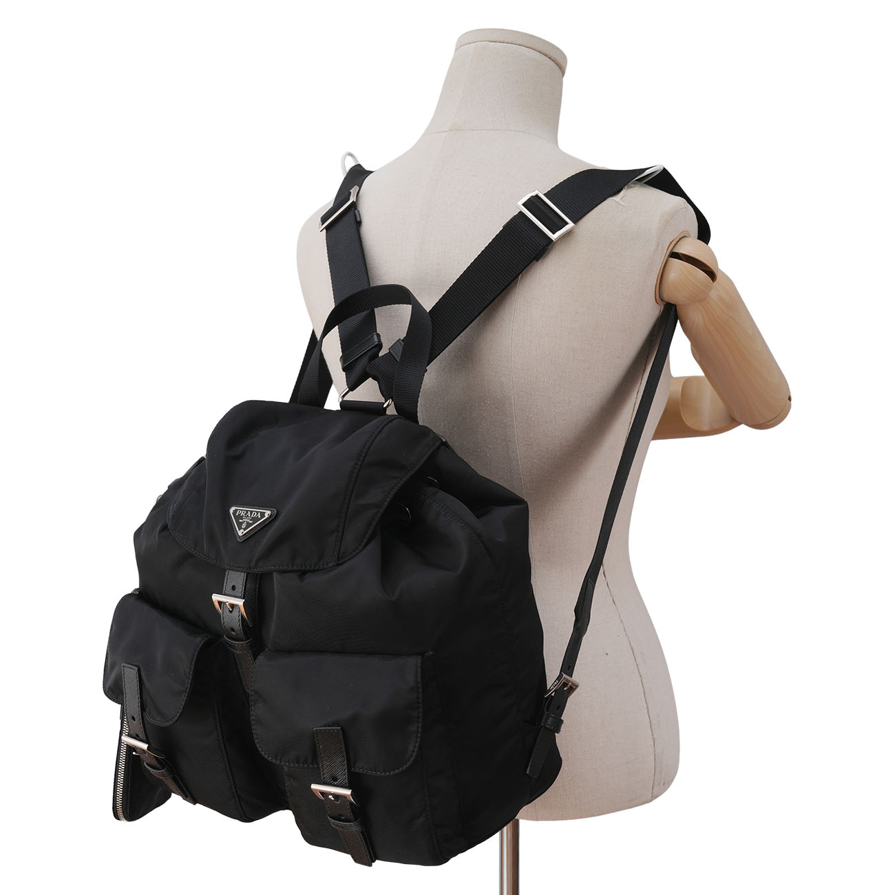 PRADA(USED)프라다 리나일론 투포켓 백팩