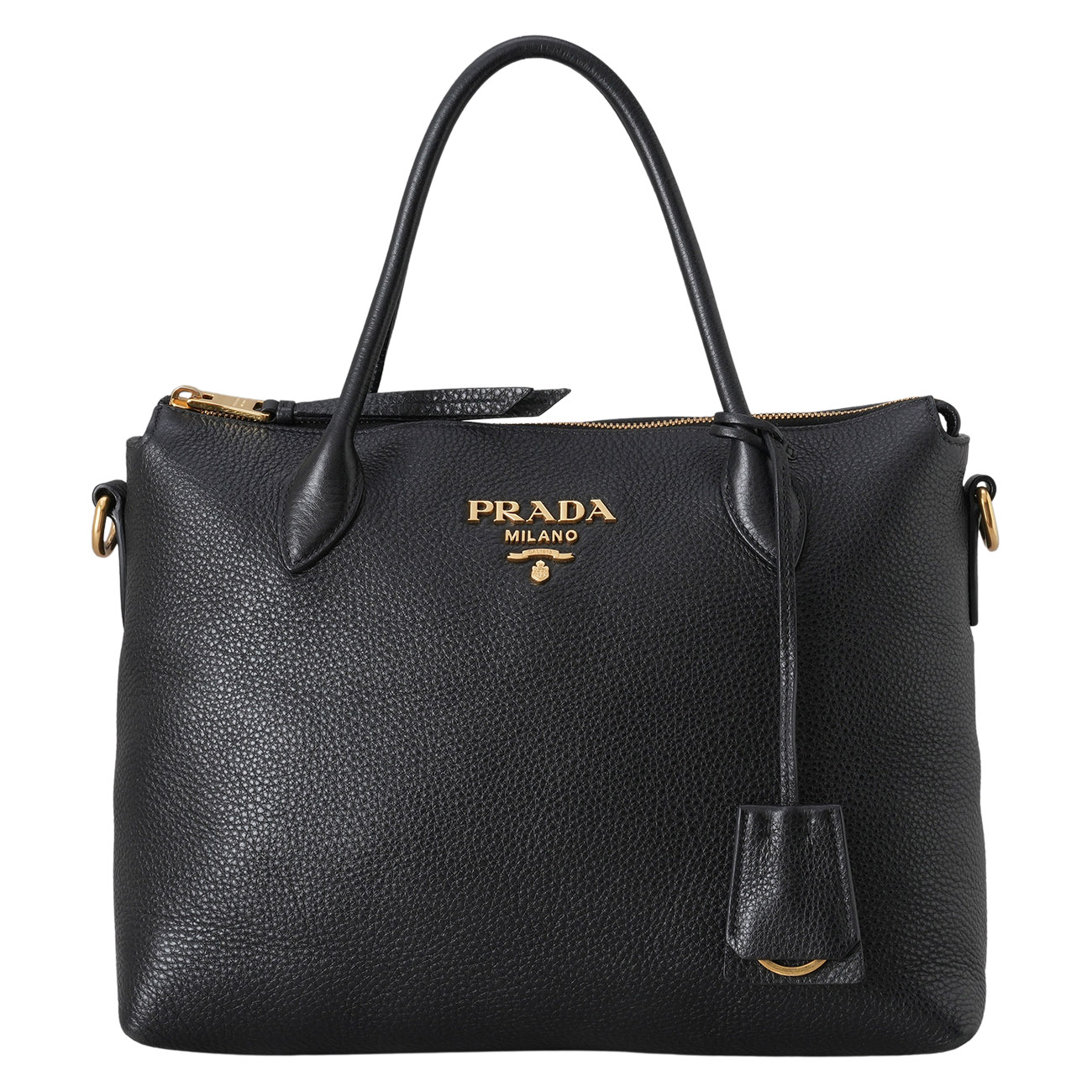 PRADA(USED)프라다 1BA157 비텔로 토트겸 숄더백 블랙