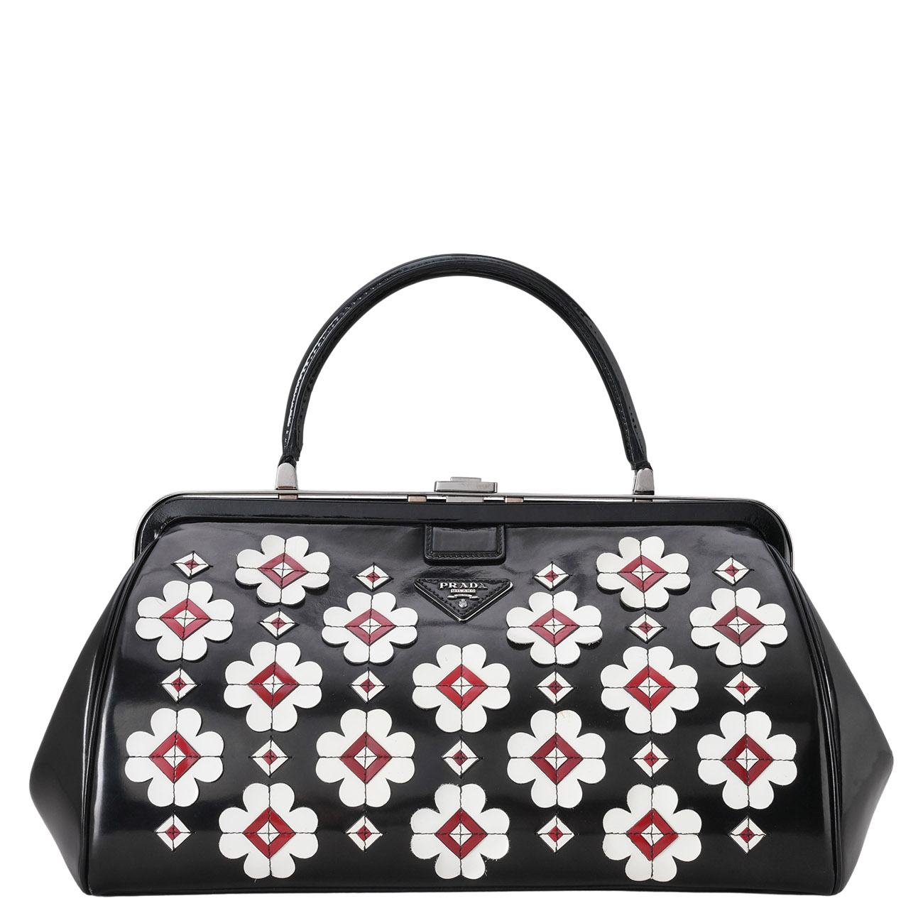 PRADA(USED)프라다 플라워 패턴 토트백