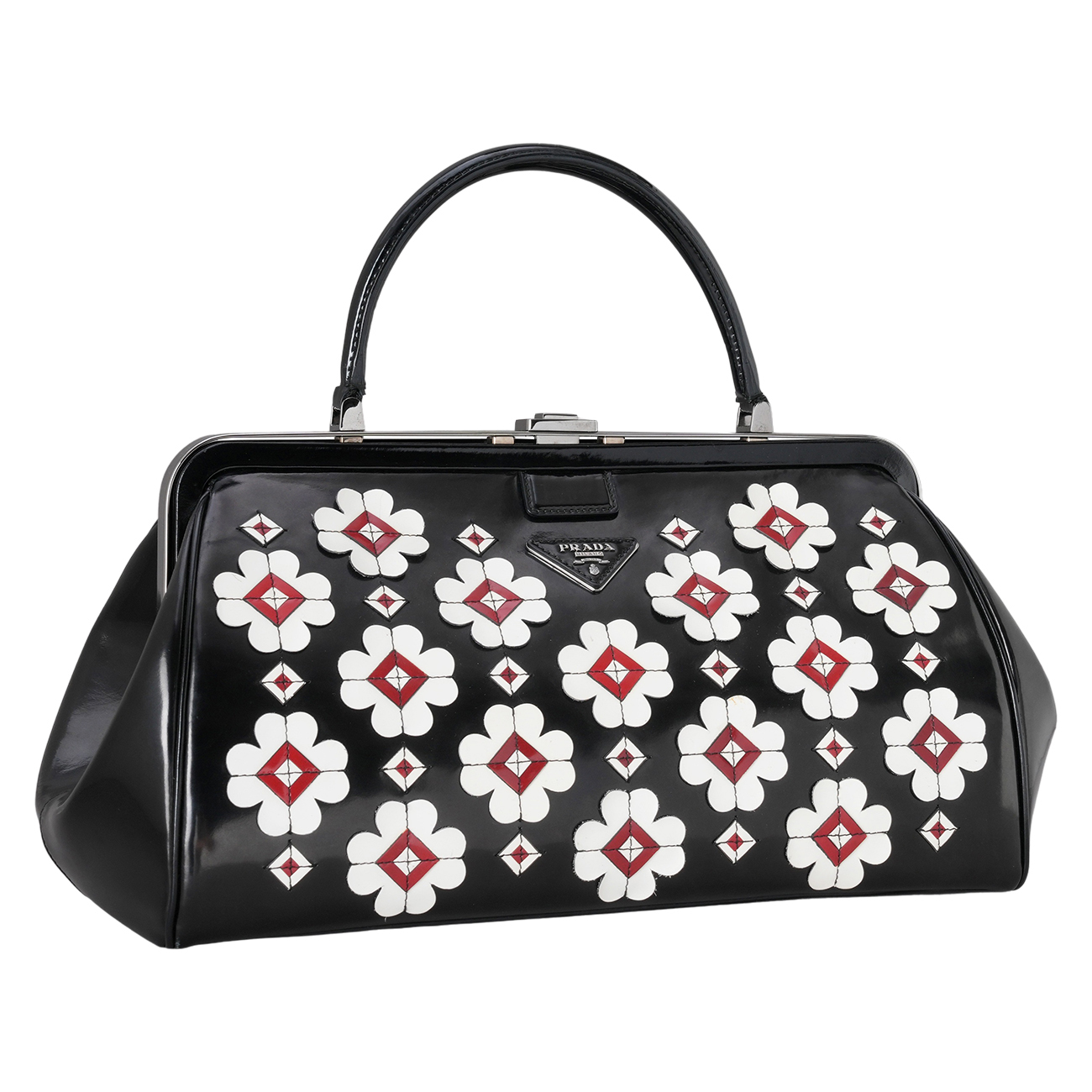 PRADA(USED)프라다 플라워 패턴 토트백