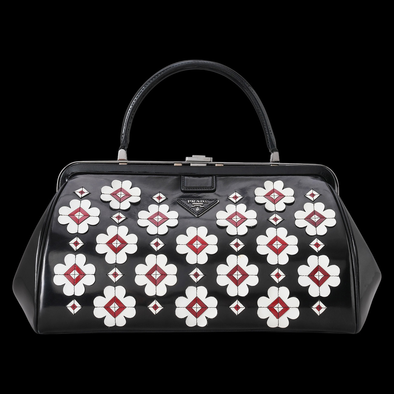 PRADA(USED)프라다 플라워 패턴 토트백